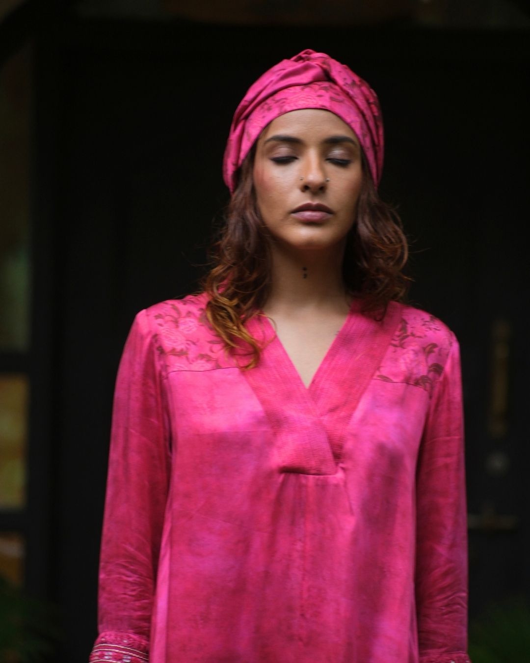 TEXTURED PRINT KURTA