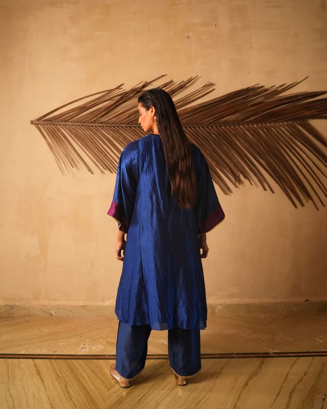 FLORAL HAND EMBROIDERED KURTA WITH PANTS