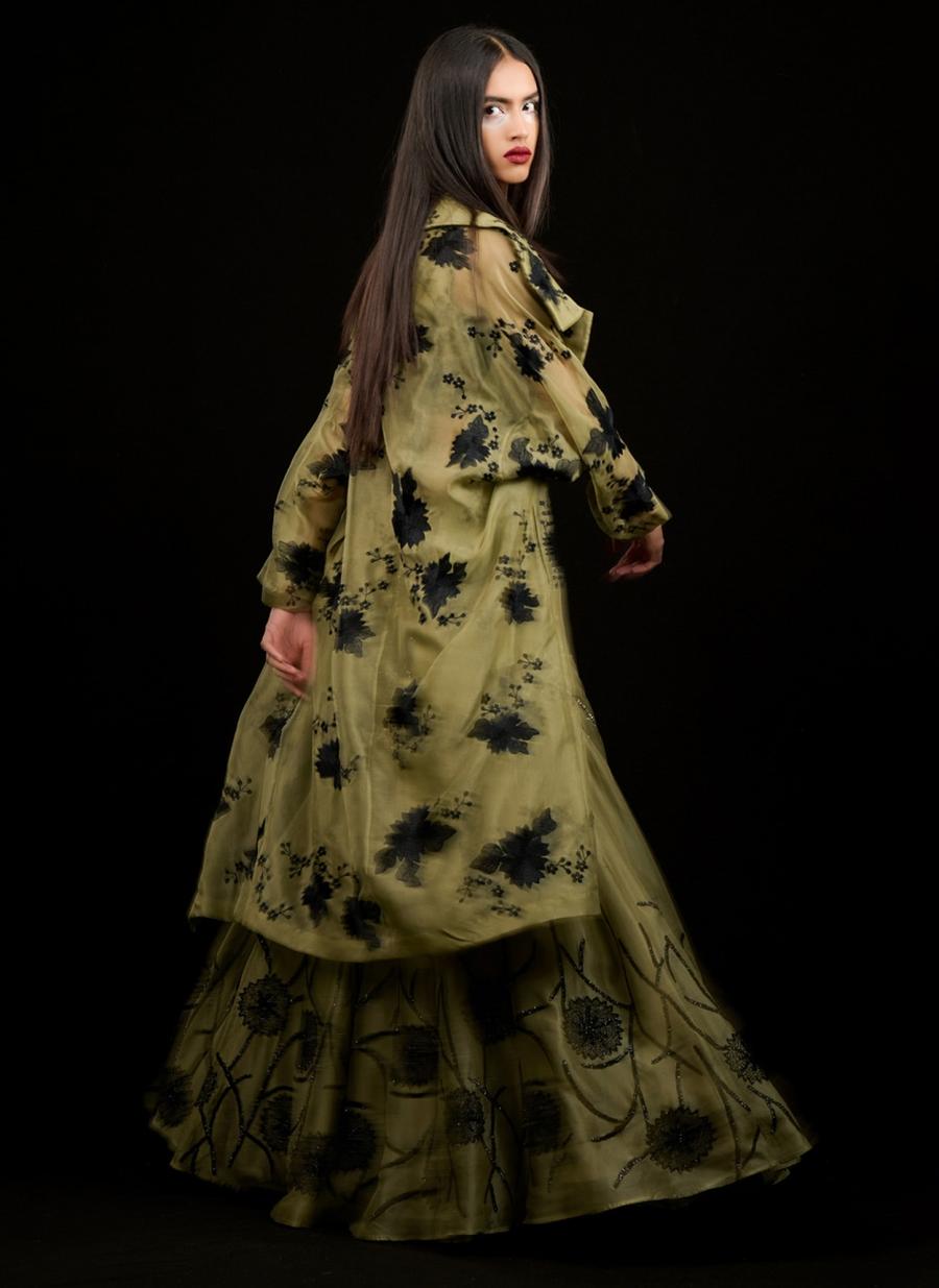 Jade BLK Silk Organza Blouse