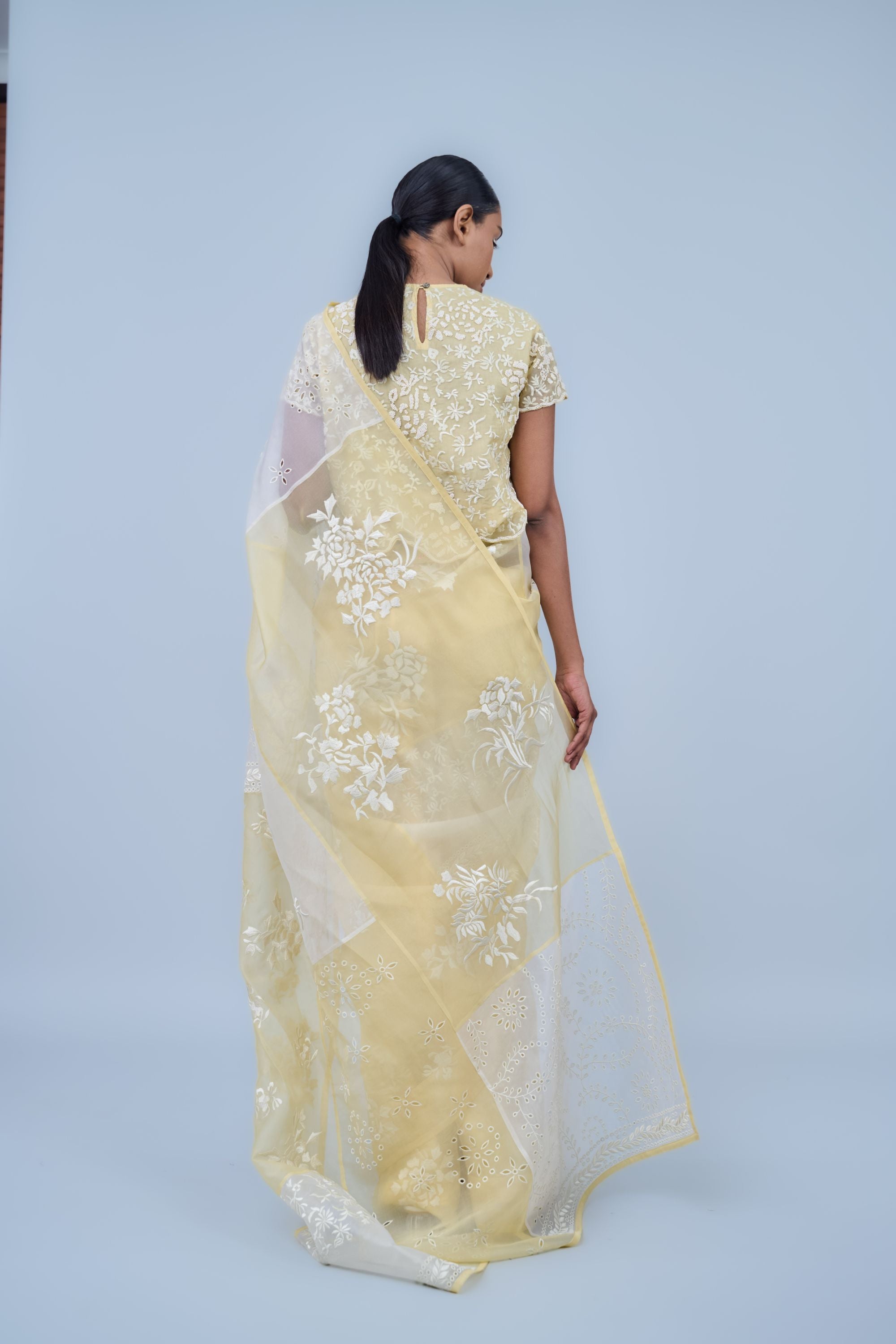 Sun Ec Silk Organza Sari