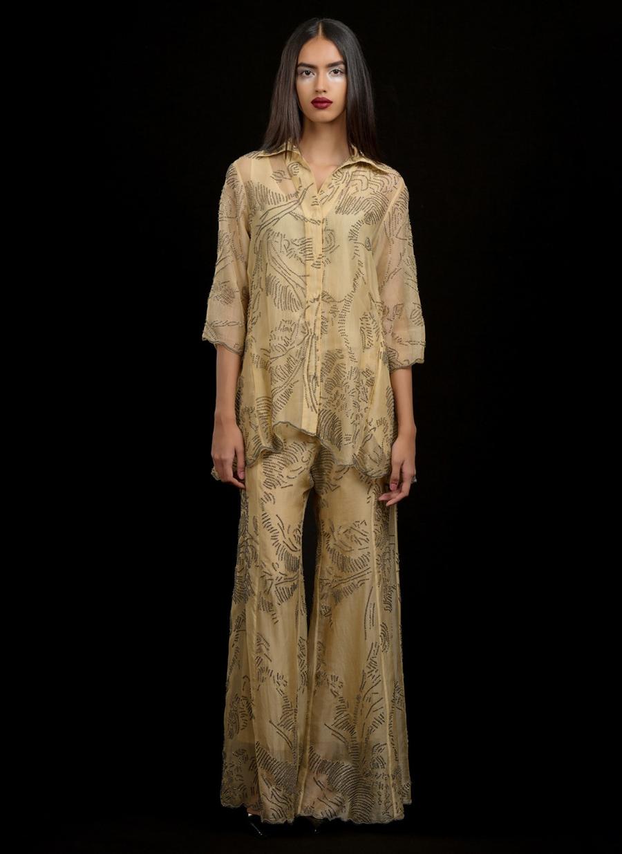 Topaz SLV Silk Organza Palazzo