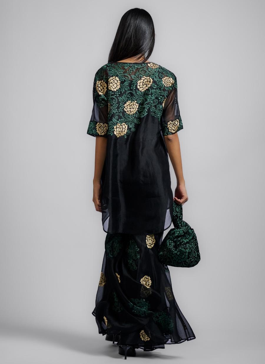 Black Emerald DN Silk Organza Tunic