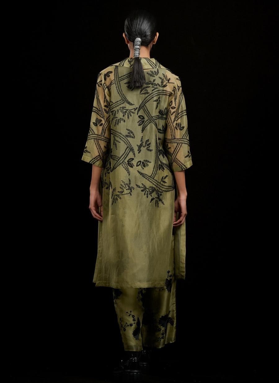 Black Silk Organza Tank