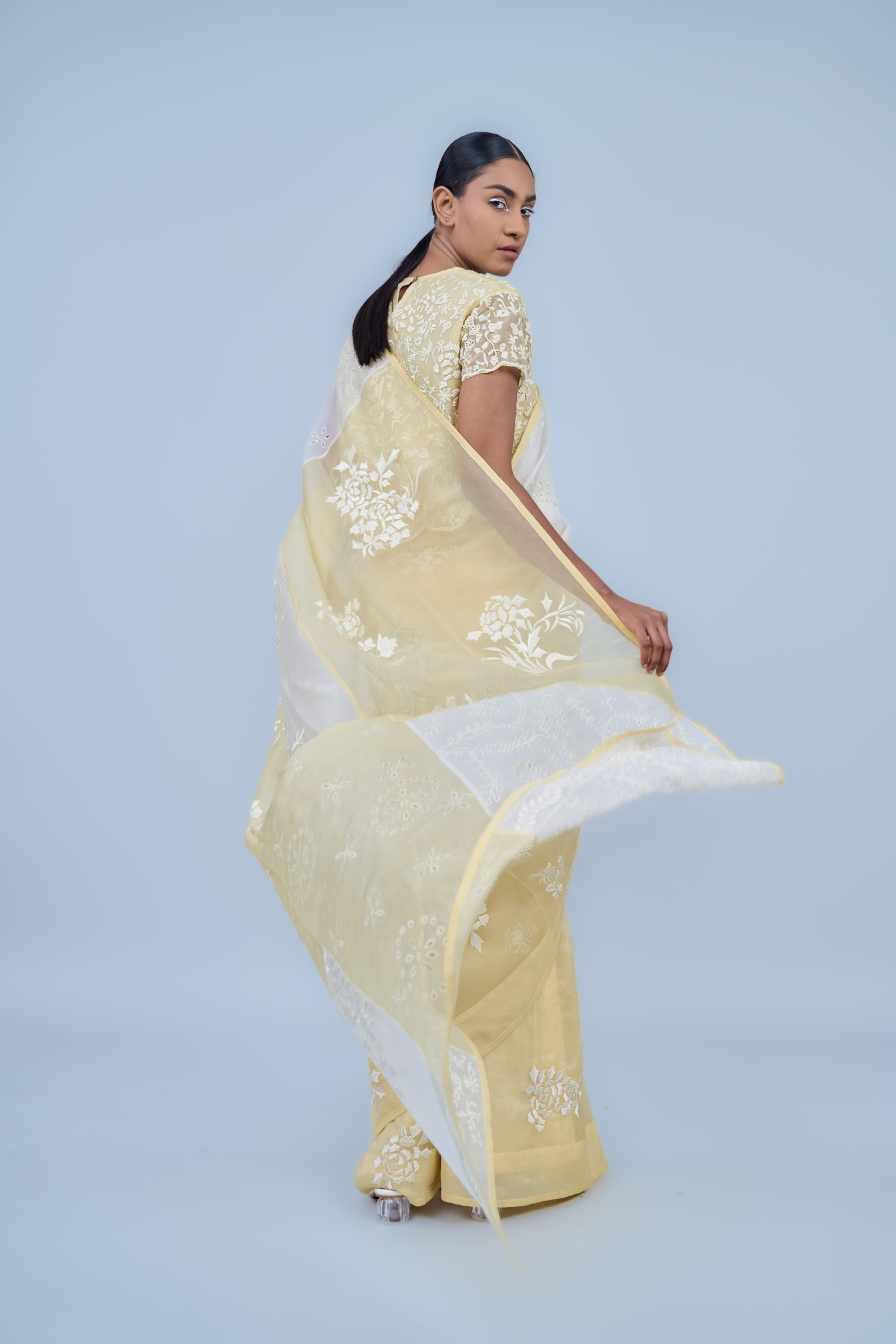 Sun Ec Silk Organza Sari