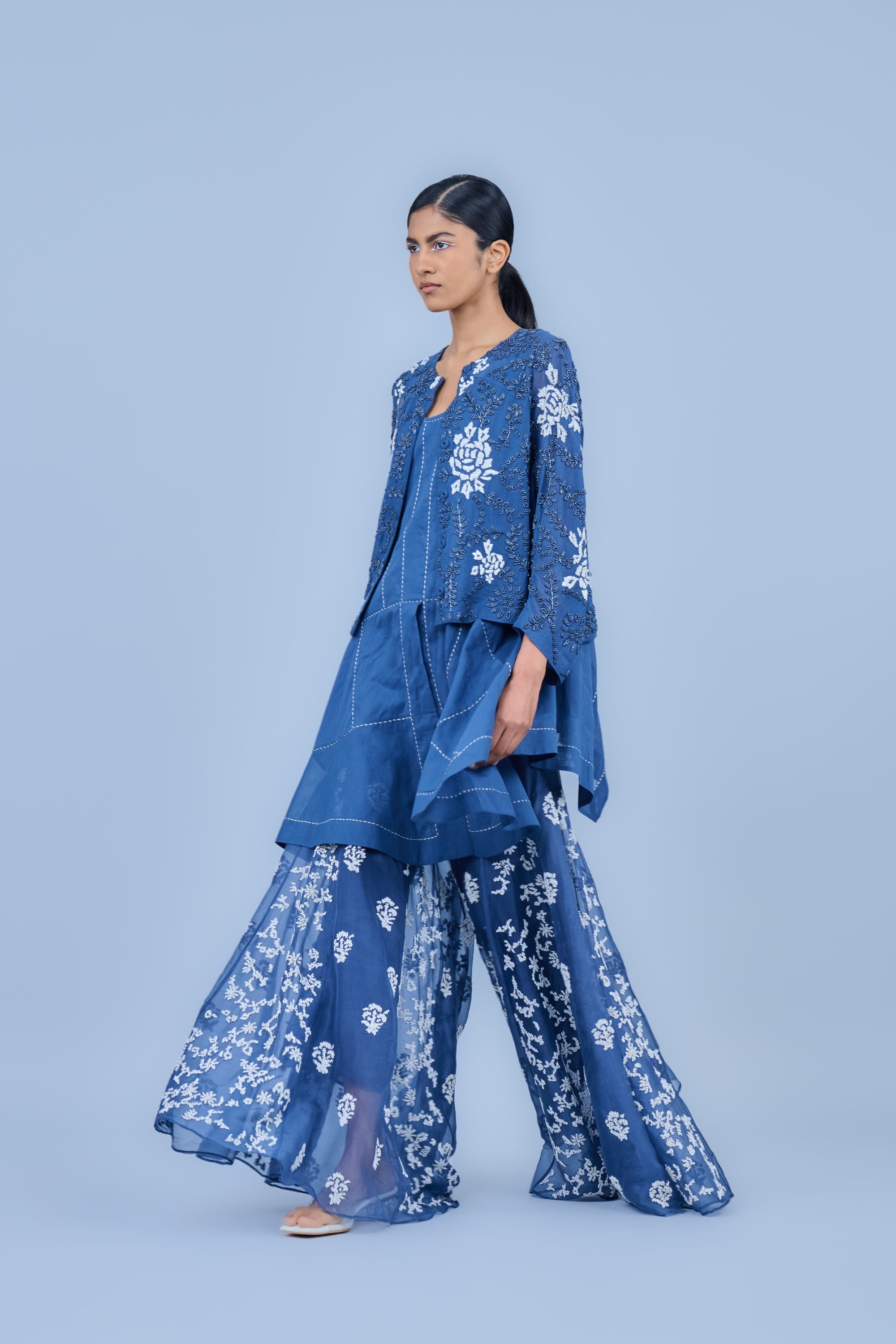 Space Ec Silk Organza Sharara