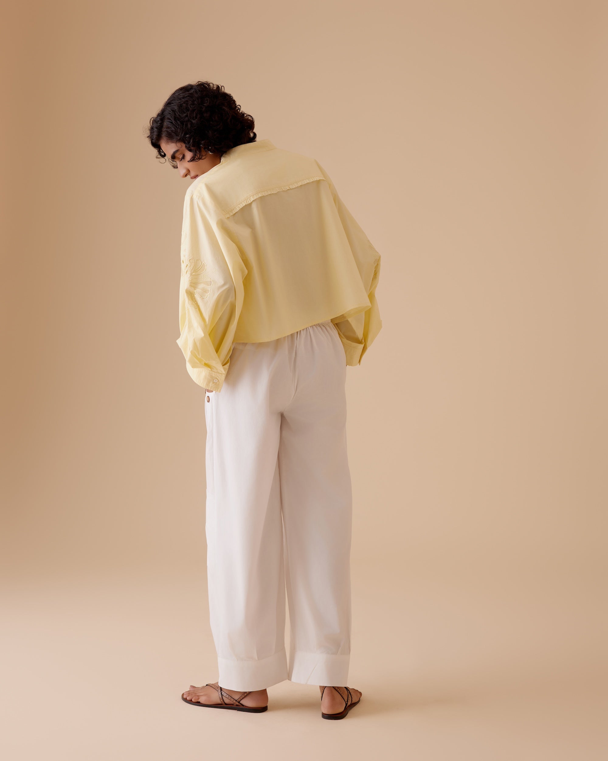 Manya white high waist pants