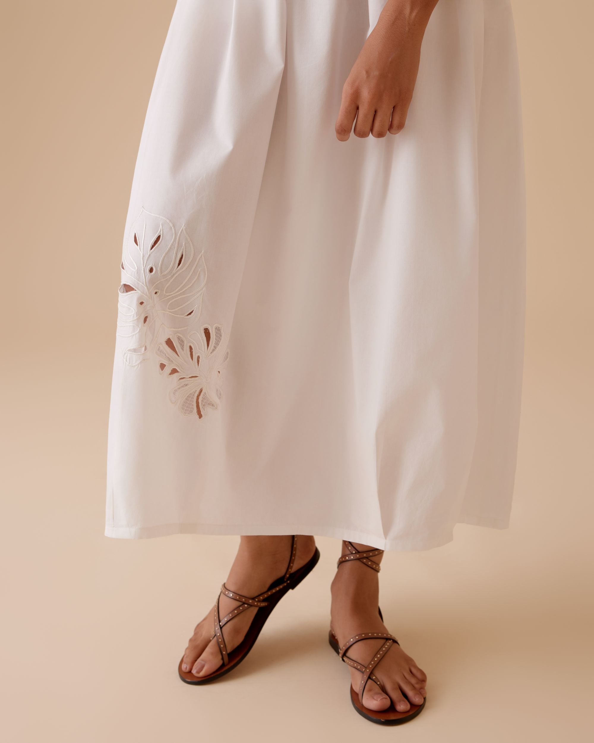 Ann white cotton poplin shirt