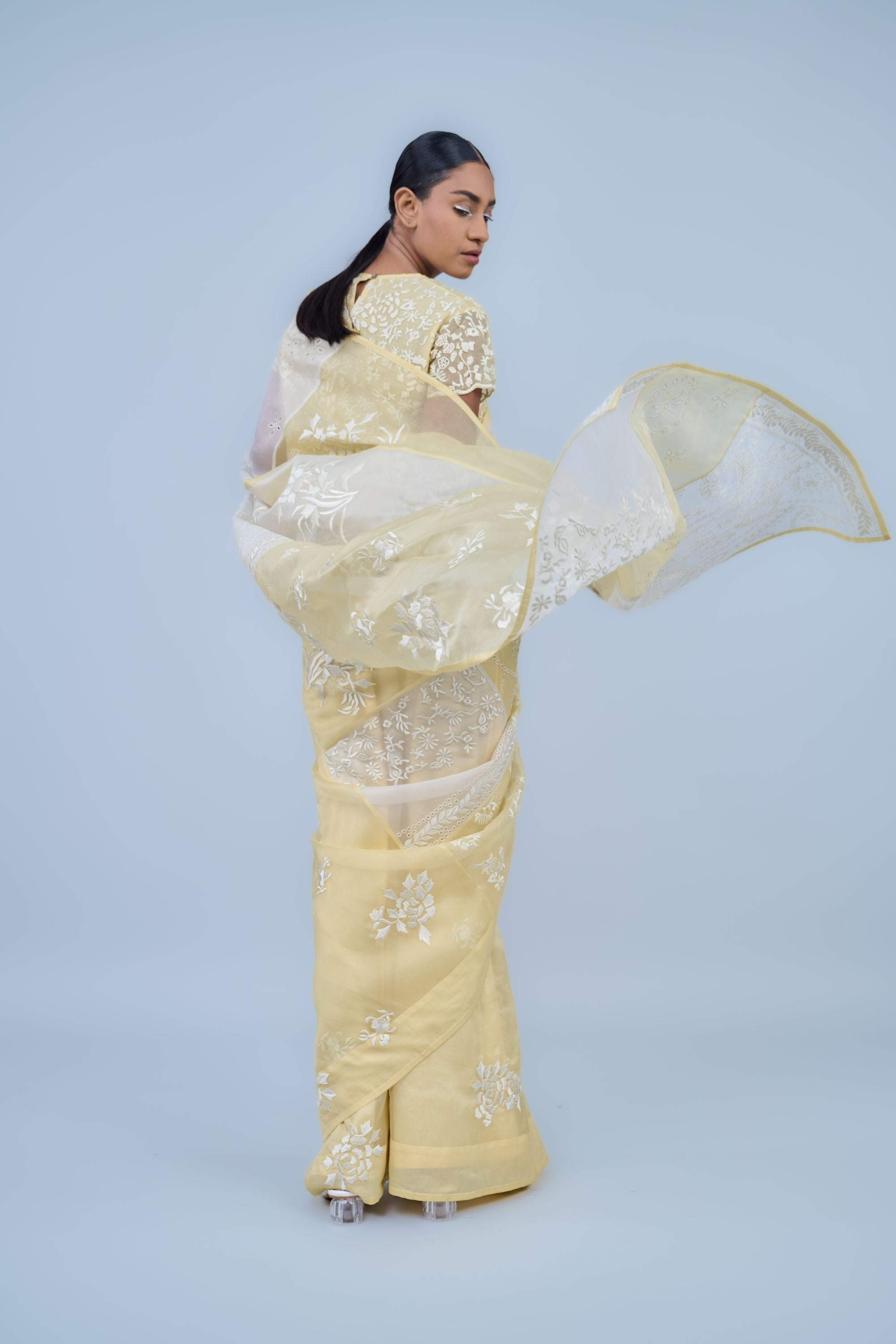 Sun Ec Silk Organza Sari