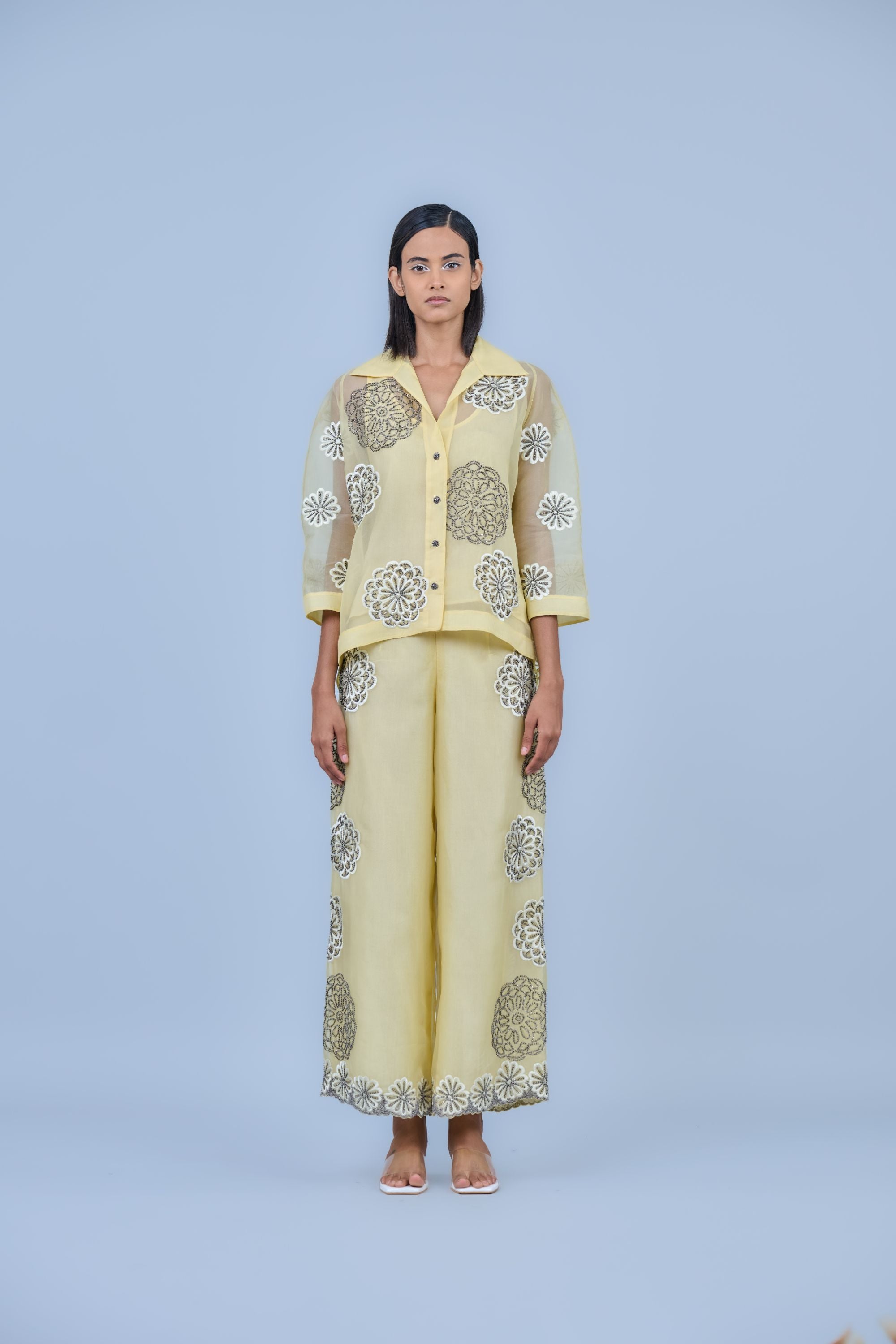 Sun Ec Slv Silk Organza Pant