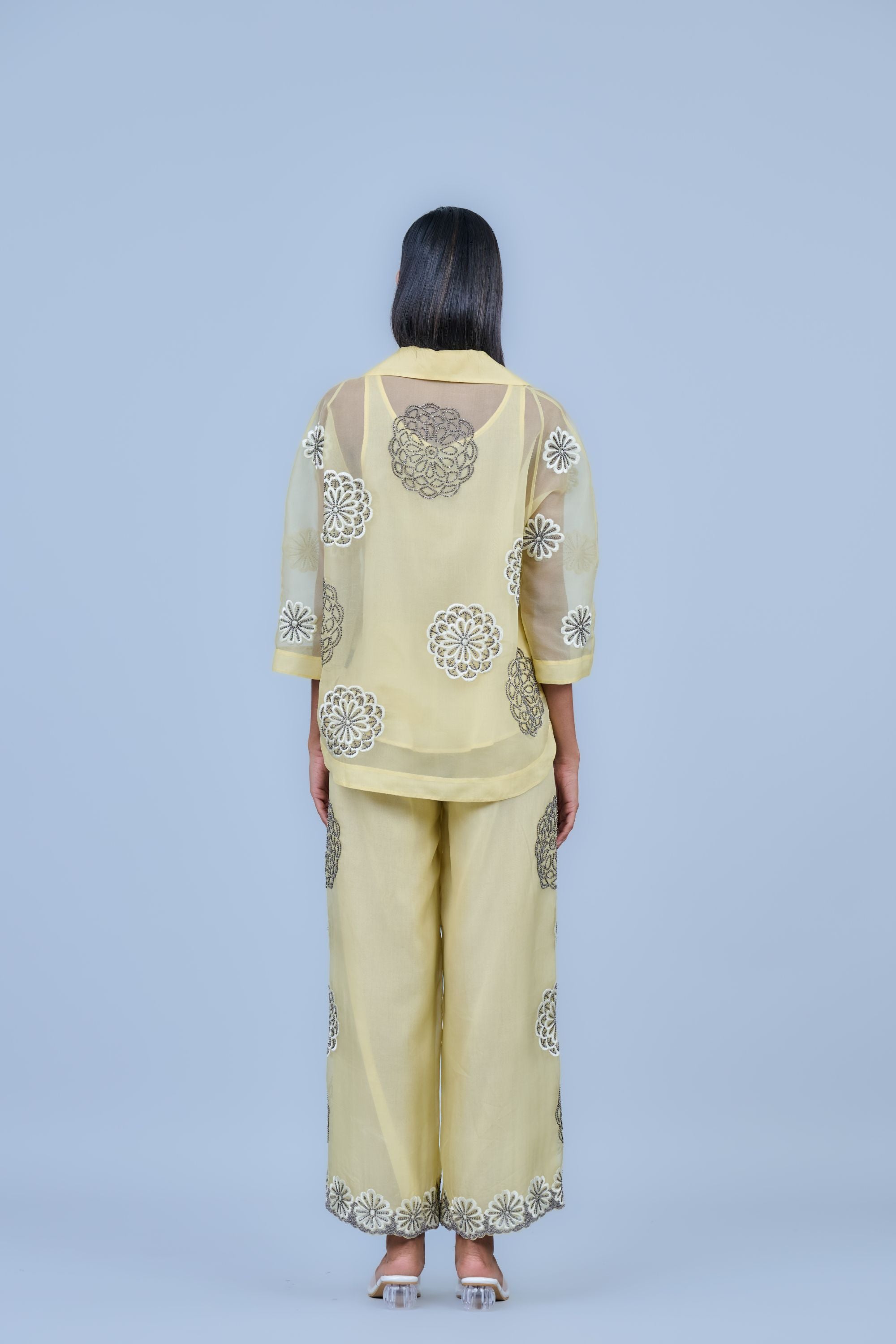 Sun Ec Slv Silk Organza Jacket