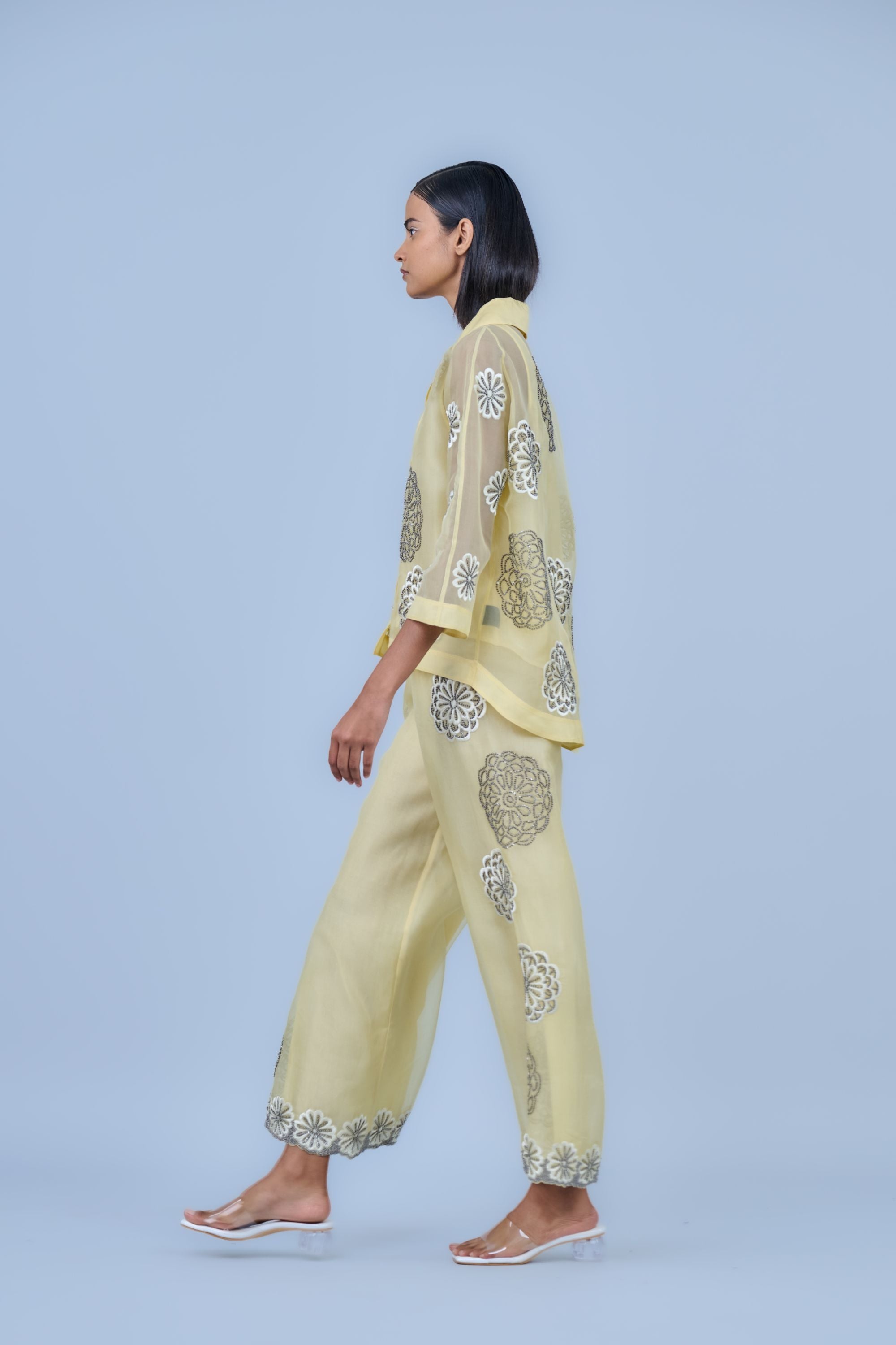 Sun Ec Slv Silk Organza Pant