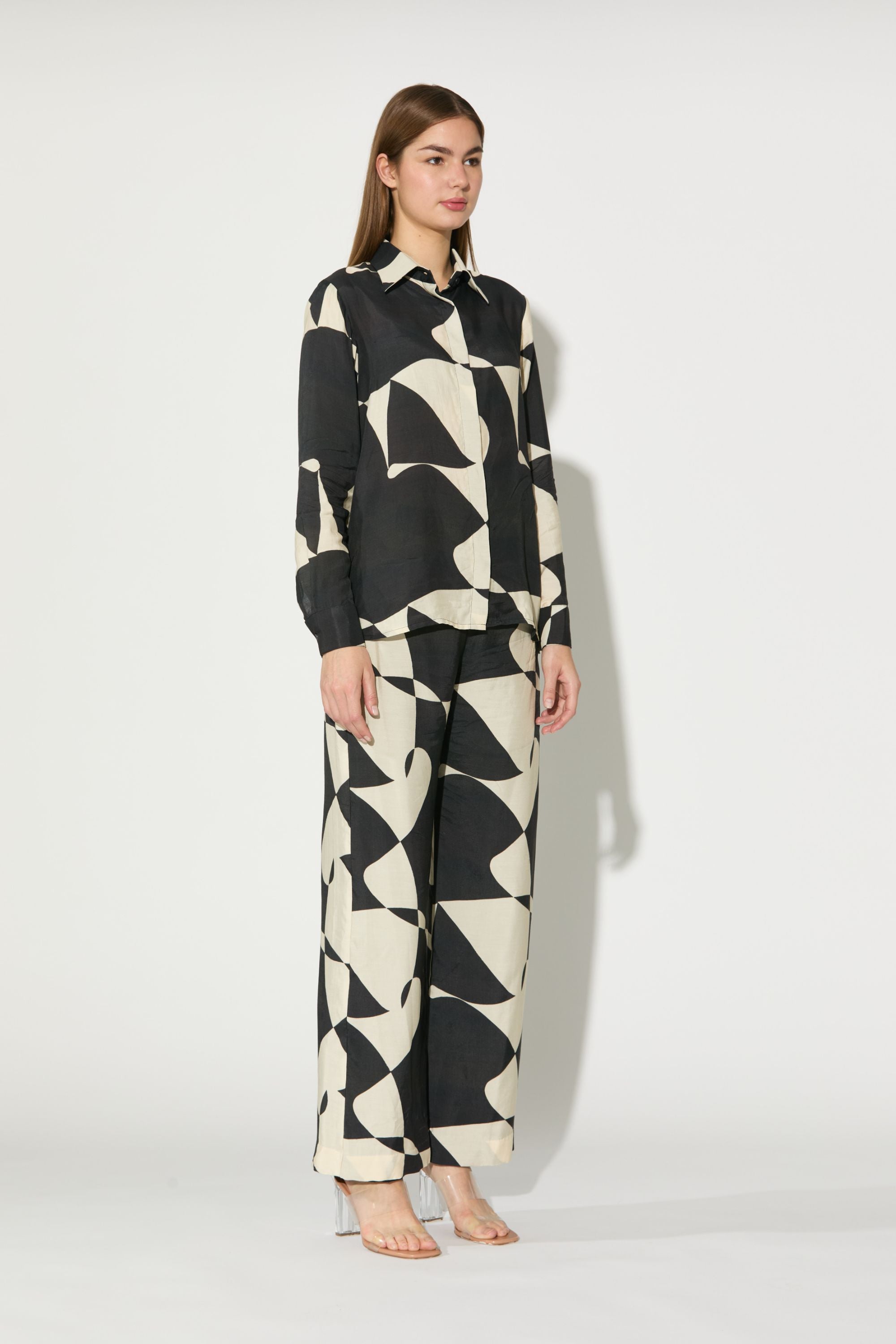 Black And White Abstract Pants