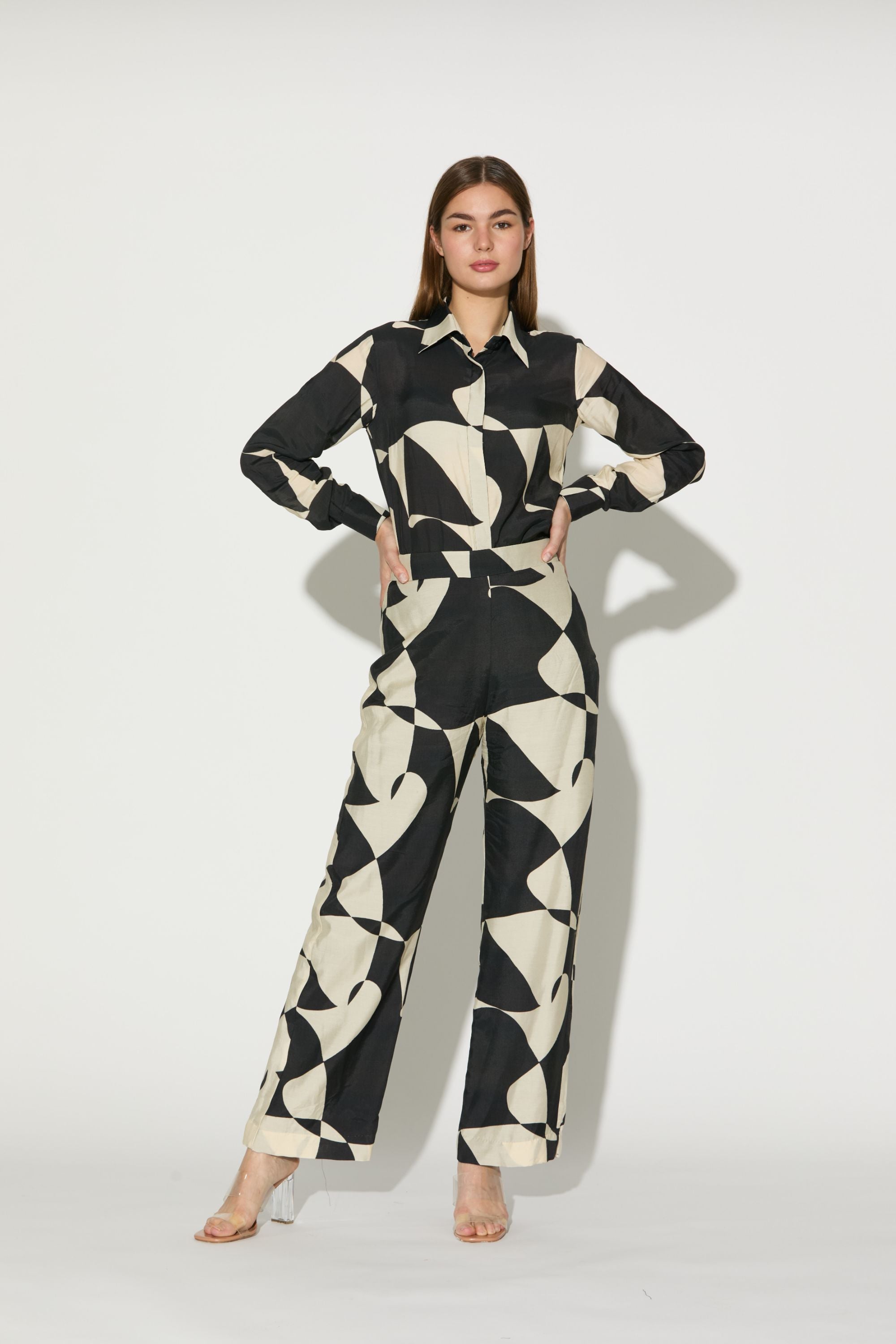 Black And White Abstract Shirt