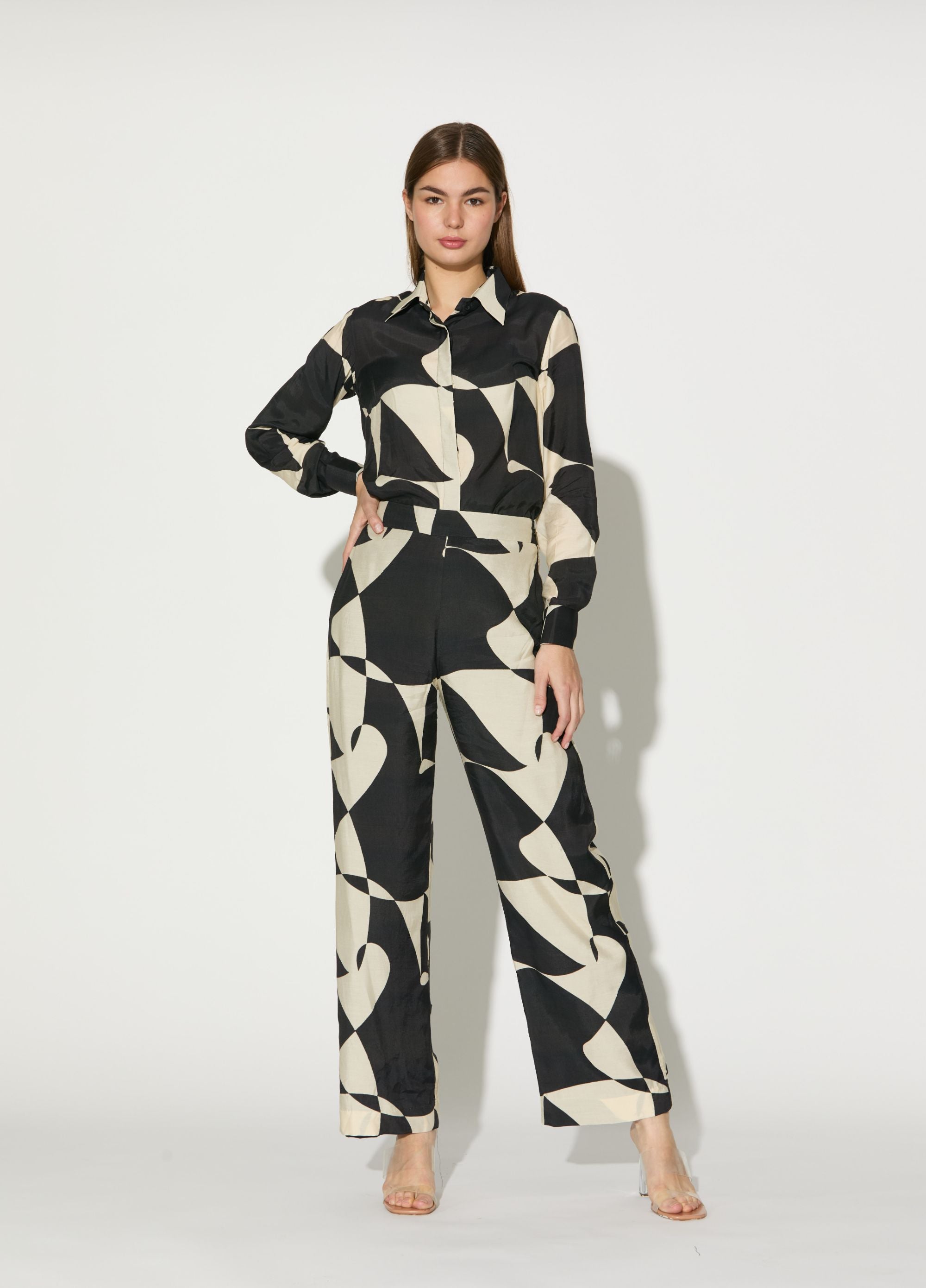Black And White Abstract Shirt