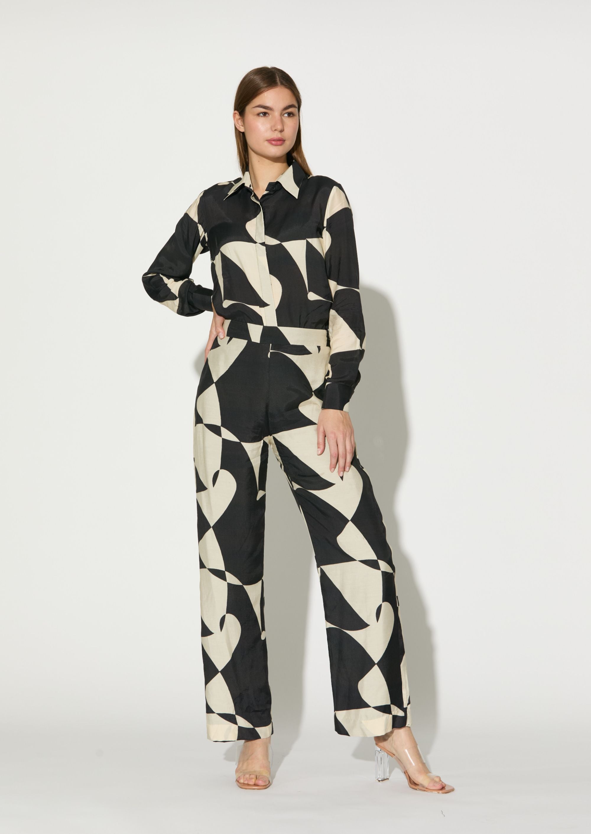 Black And White Abstract Shirt