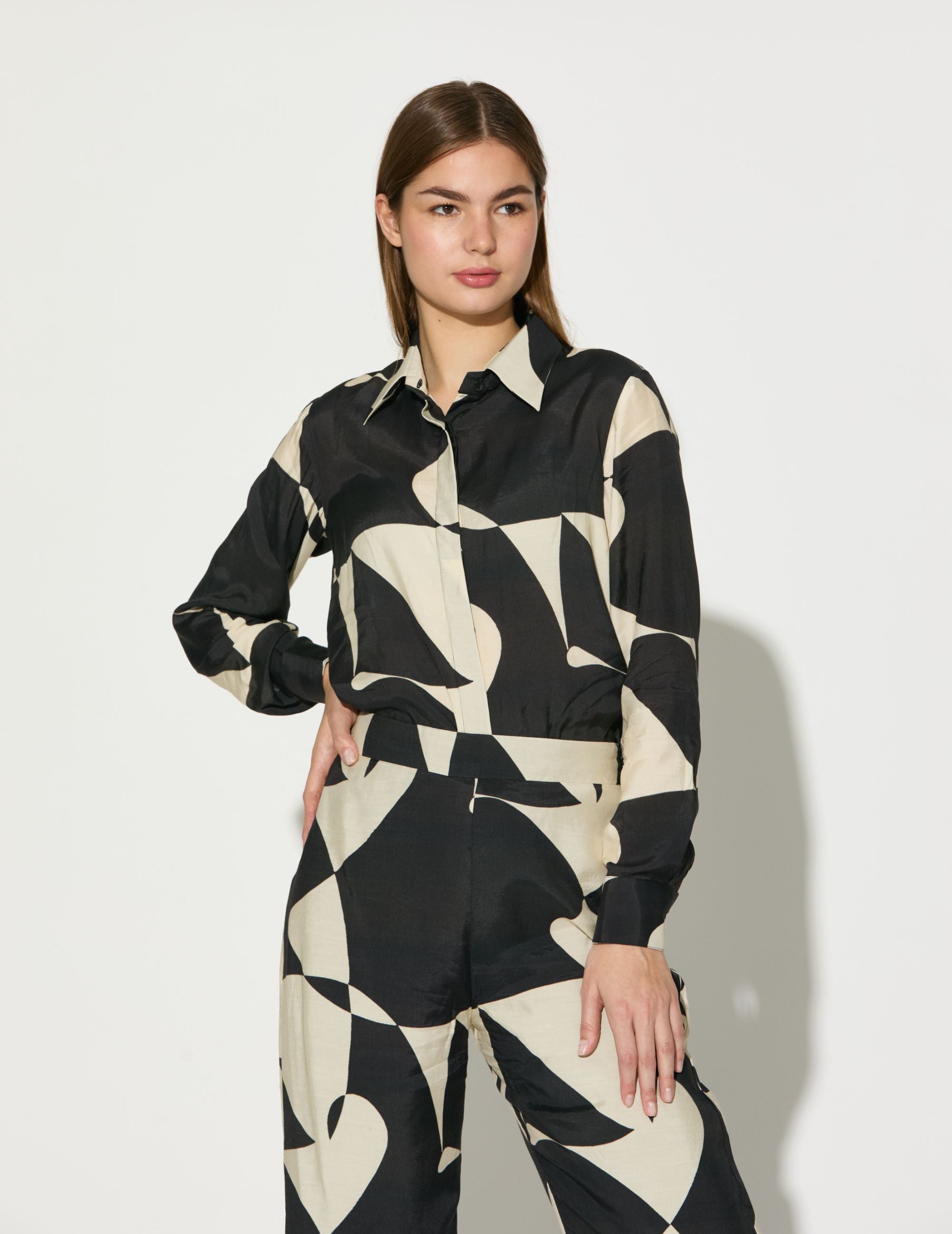 Black And White Abstract Pants