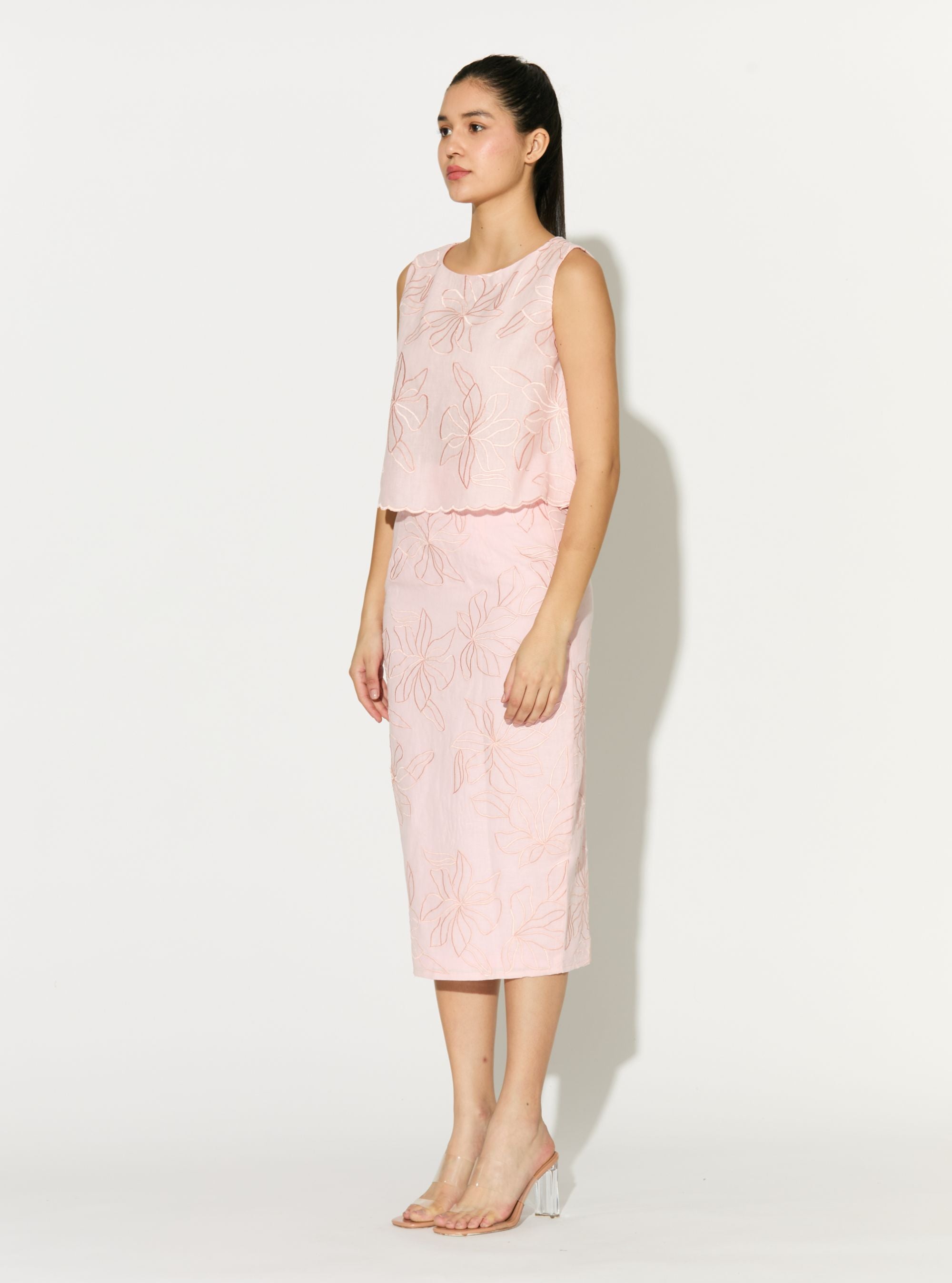 Light Pink Embroidered Skirt