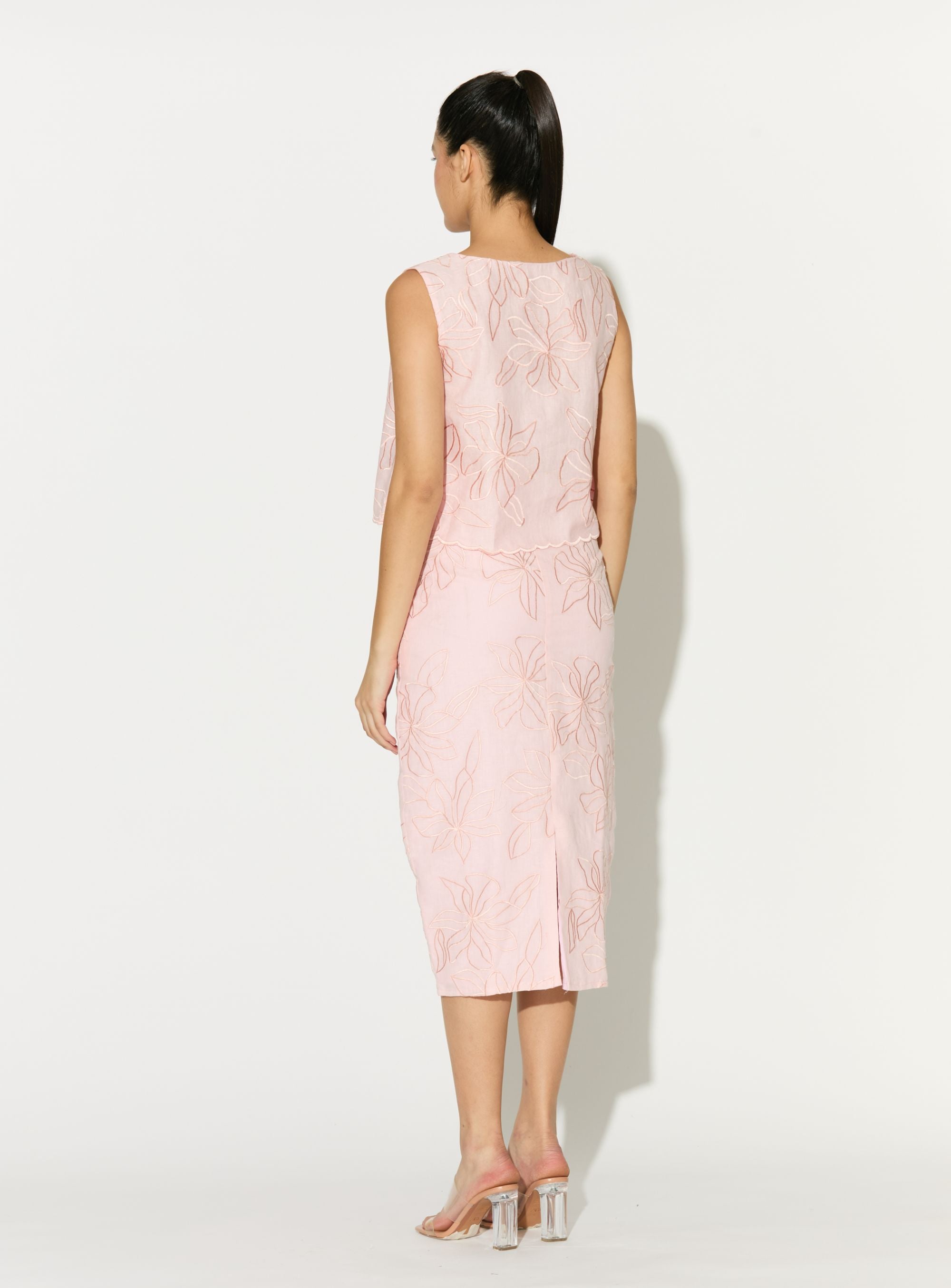 Light Pink Embroidered Skirt