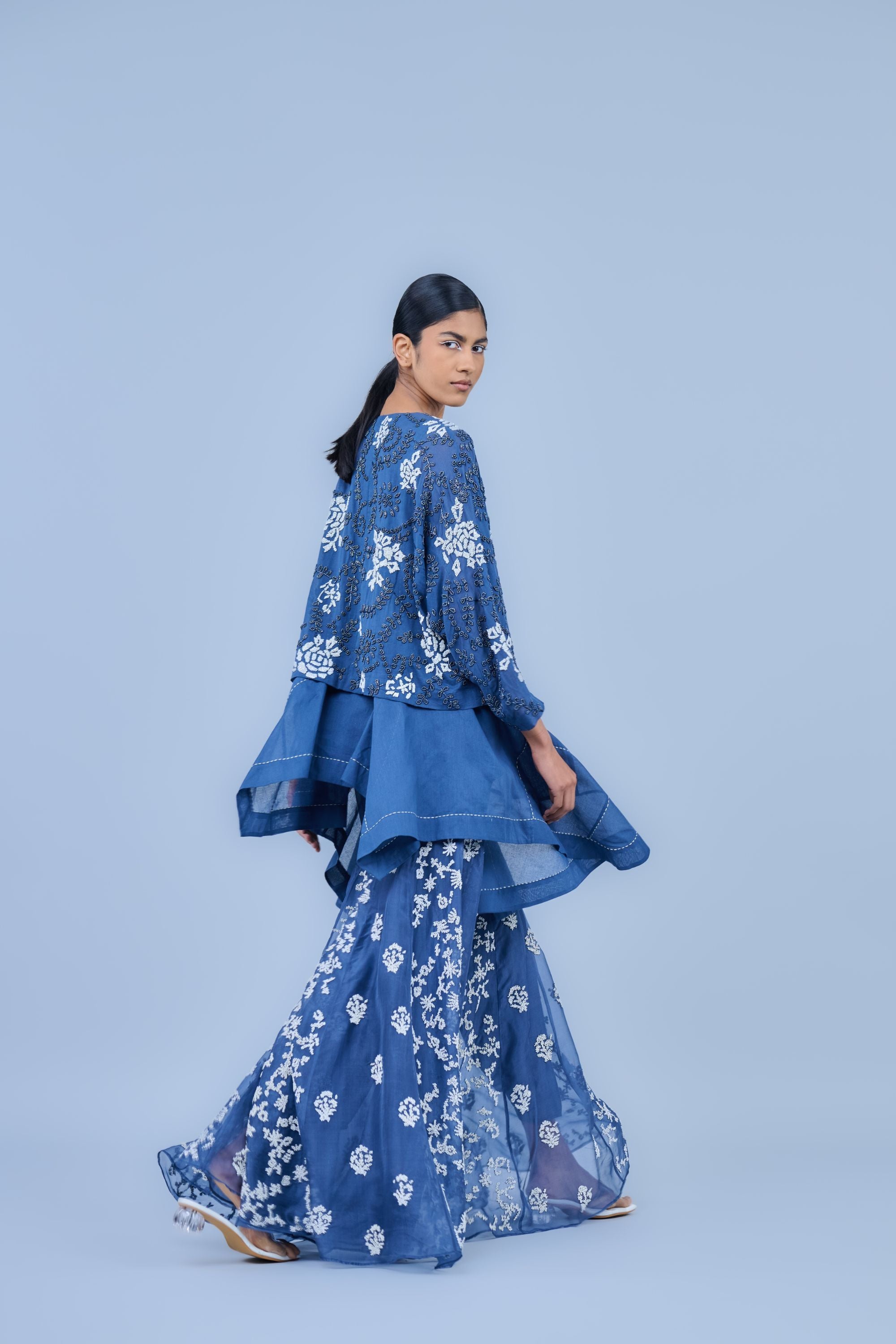 Space Ec Silk Organza Sharara