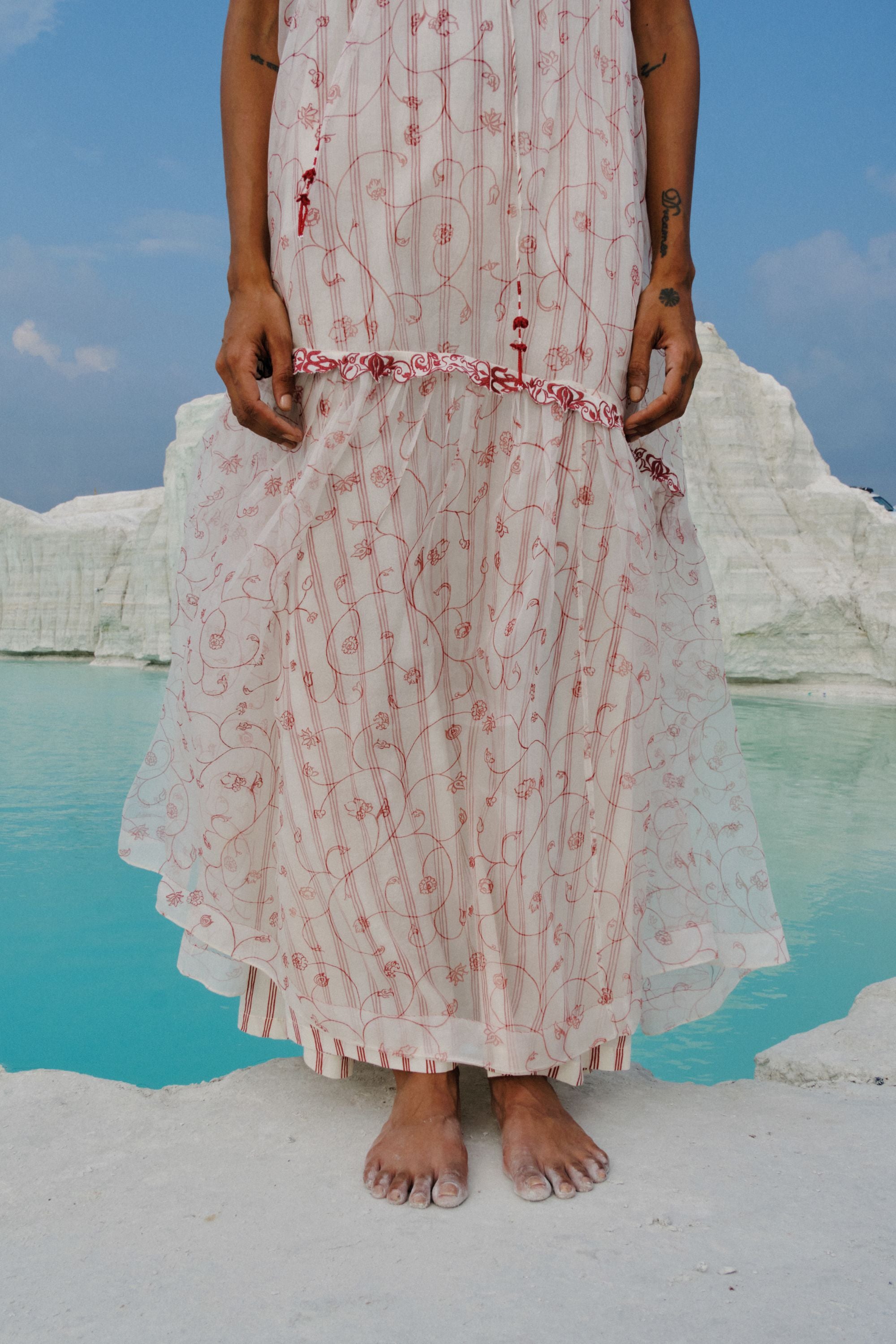 Ei Mon Organza Tier Dress