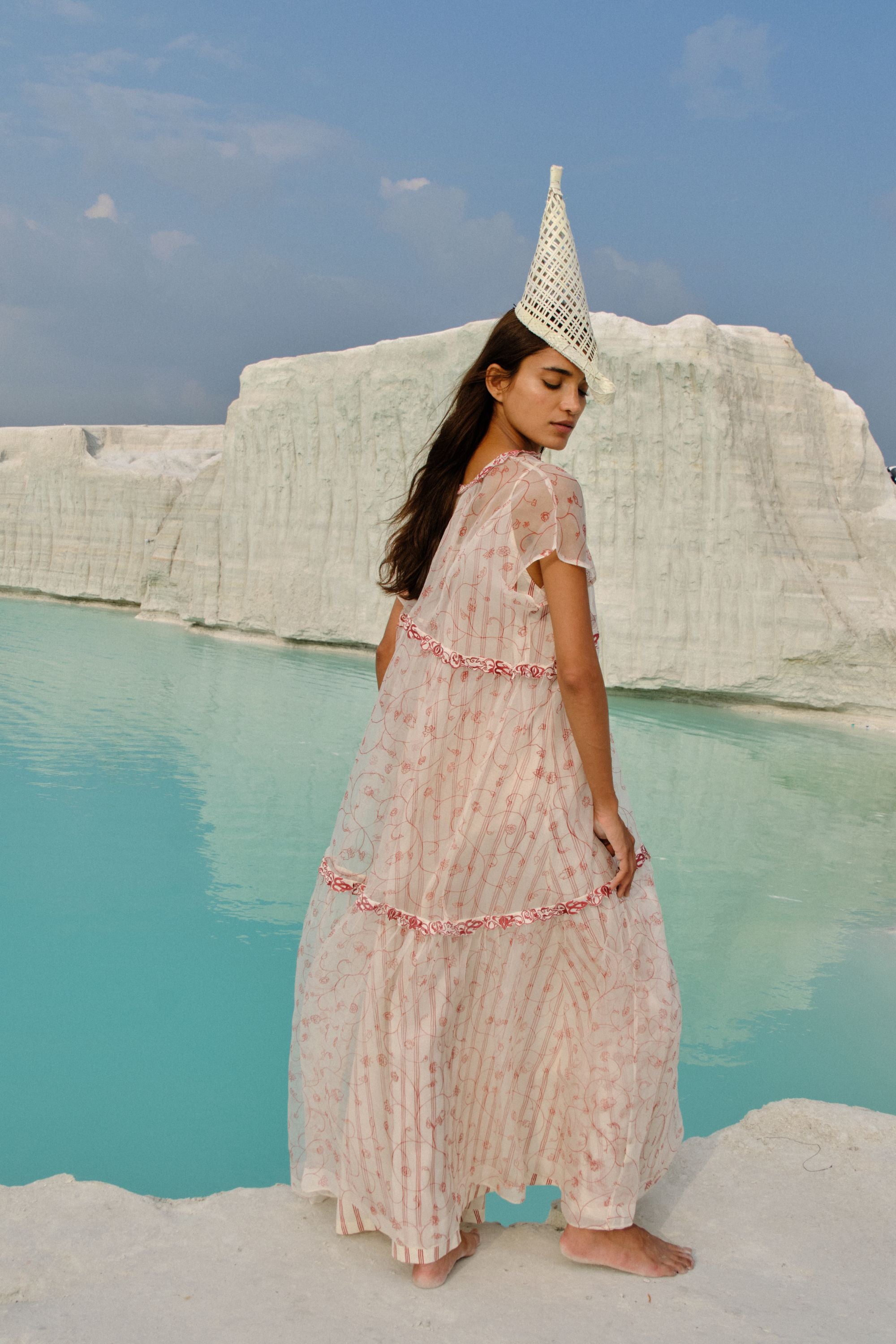 Ei Mon Organza Tier Dress