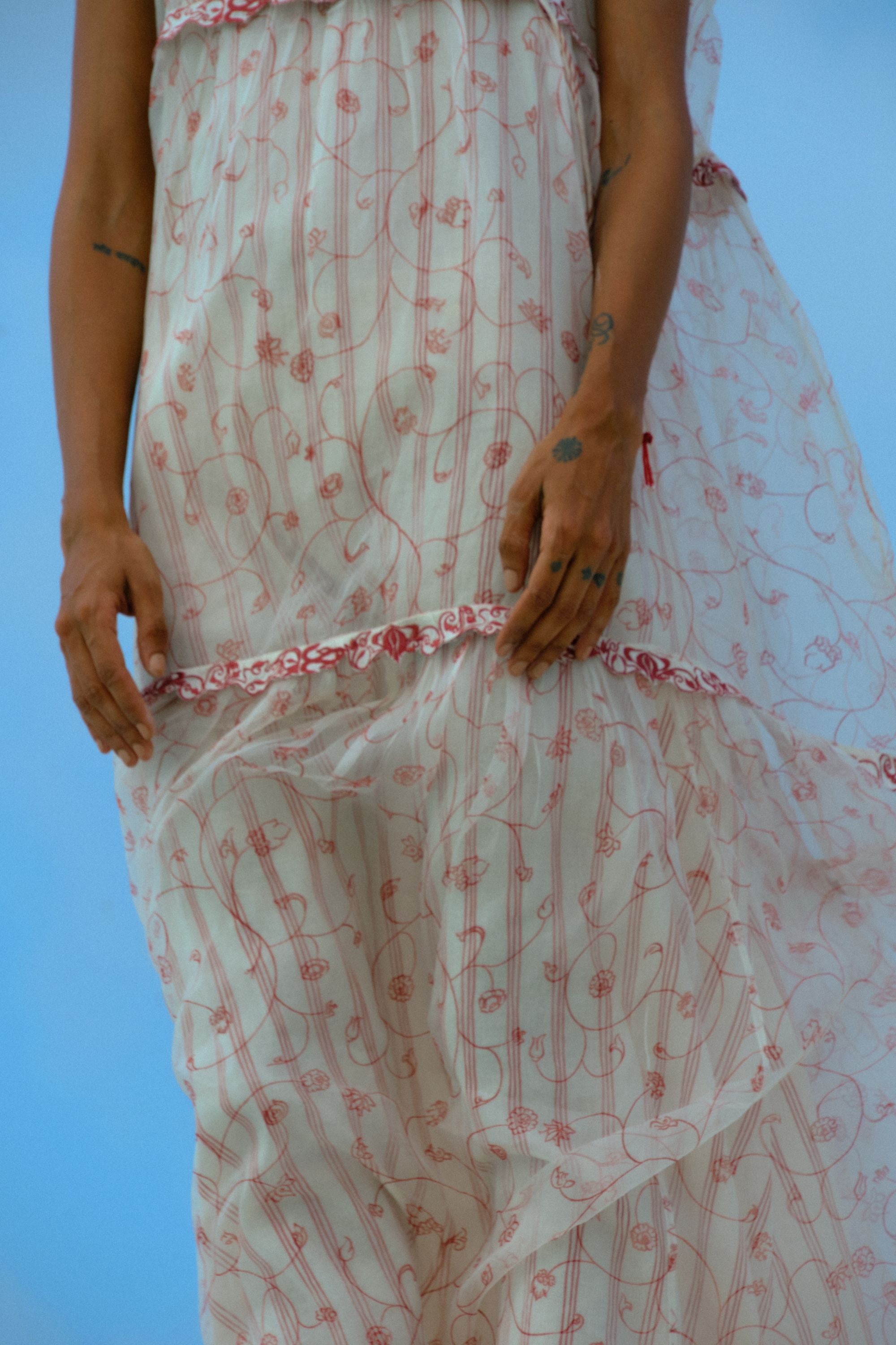 Ei Mon Organza Tier Dress