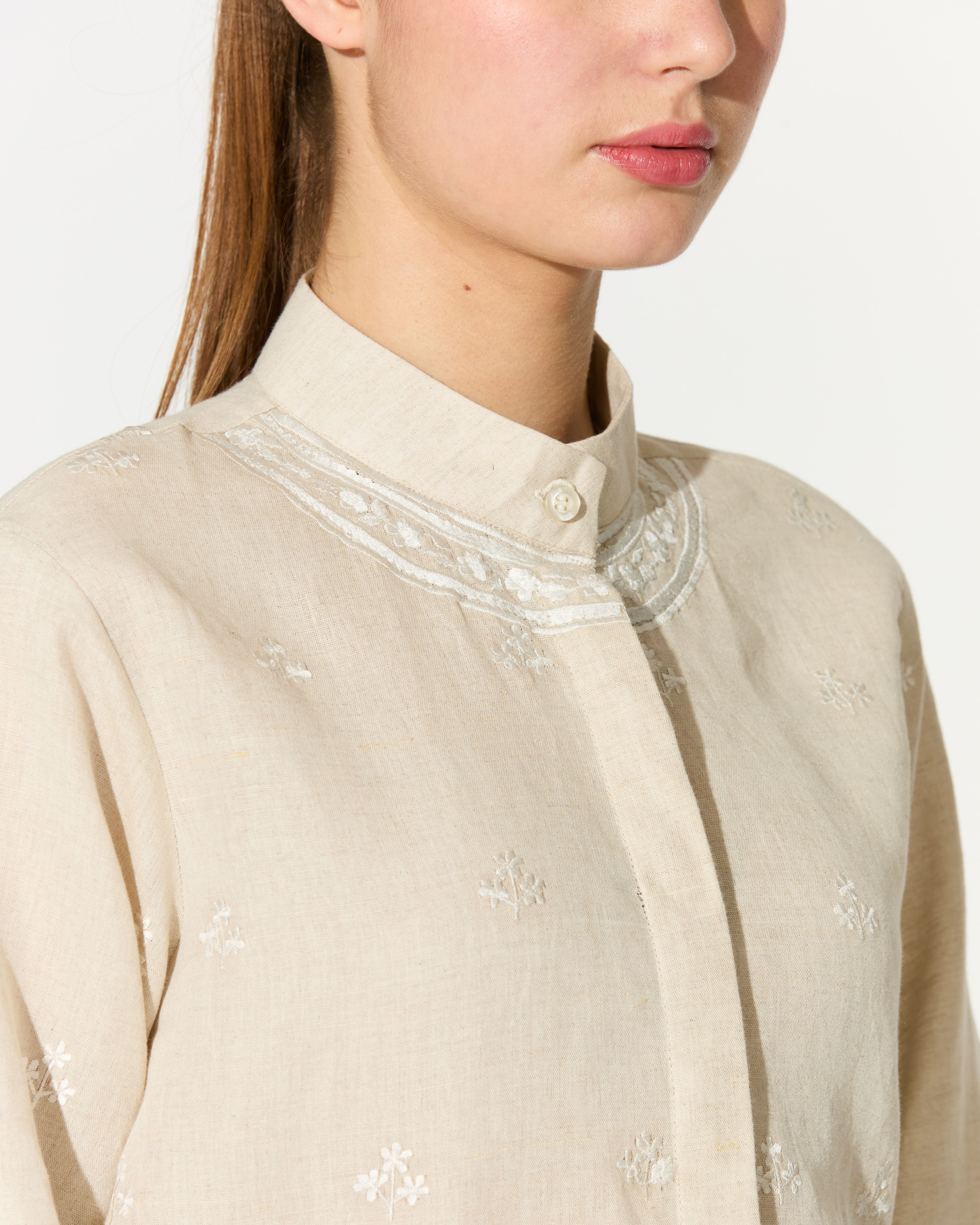 CREAM EMBROIDERED SHIRT