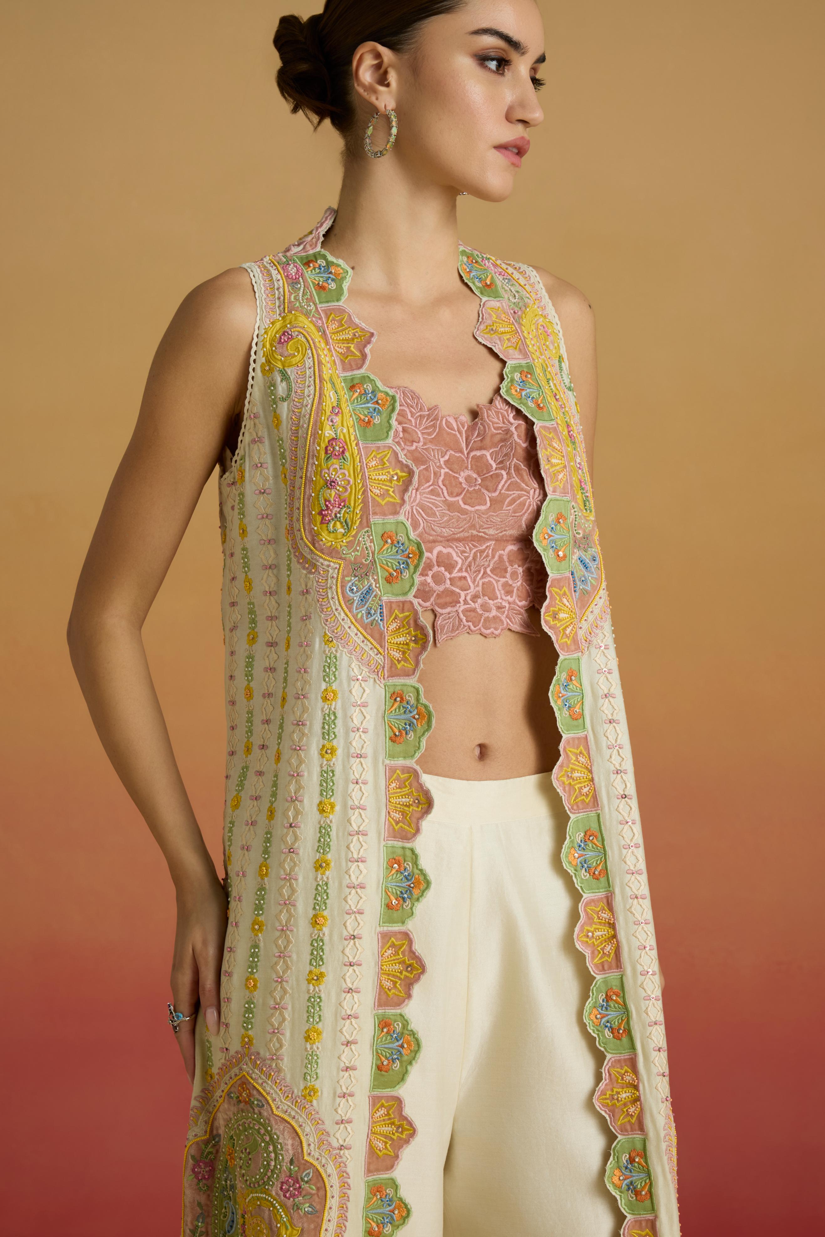 OLD ROSE VELVET BUSTIER