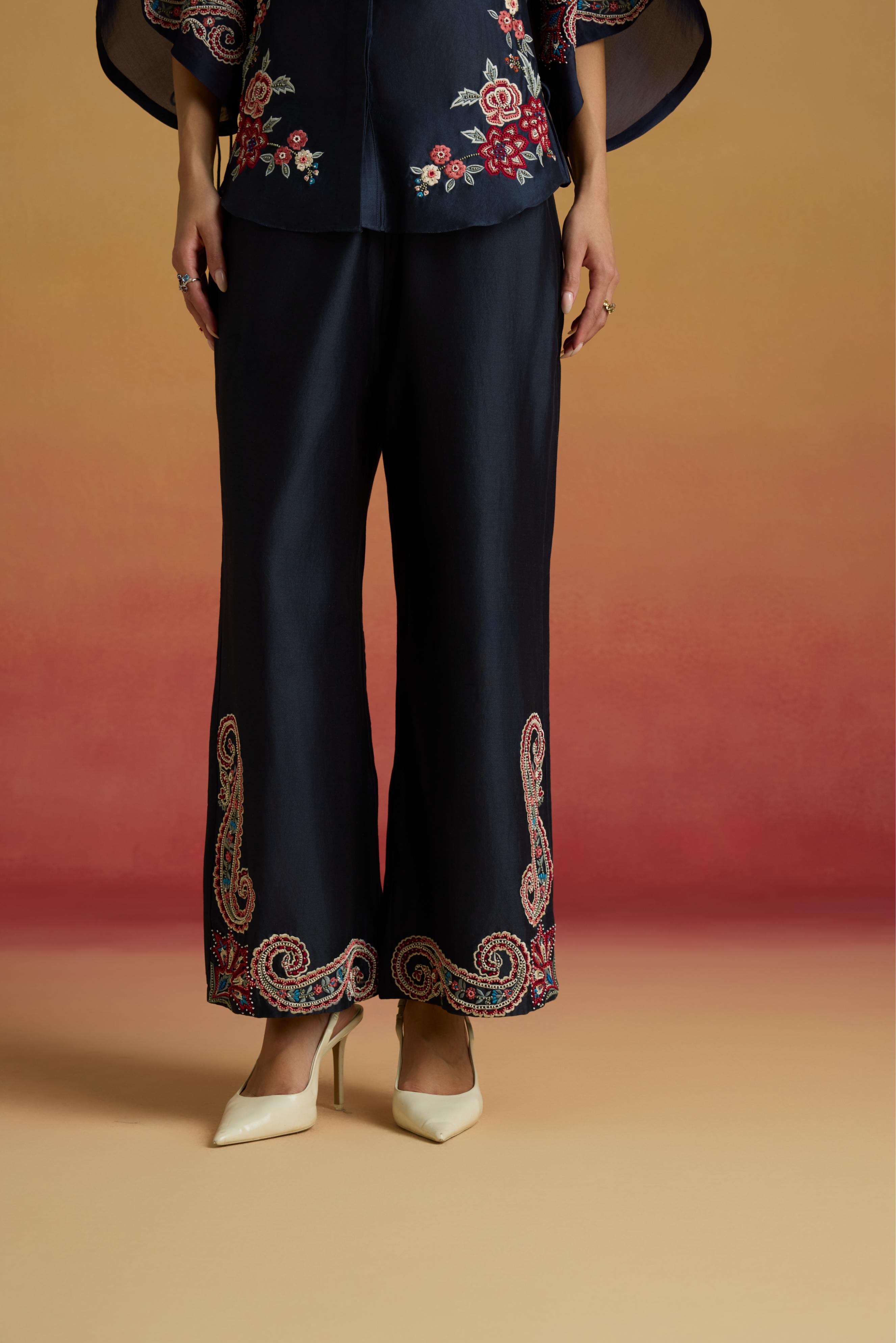 INDIGO PAISLEY PANTS