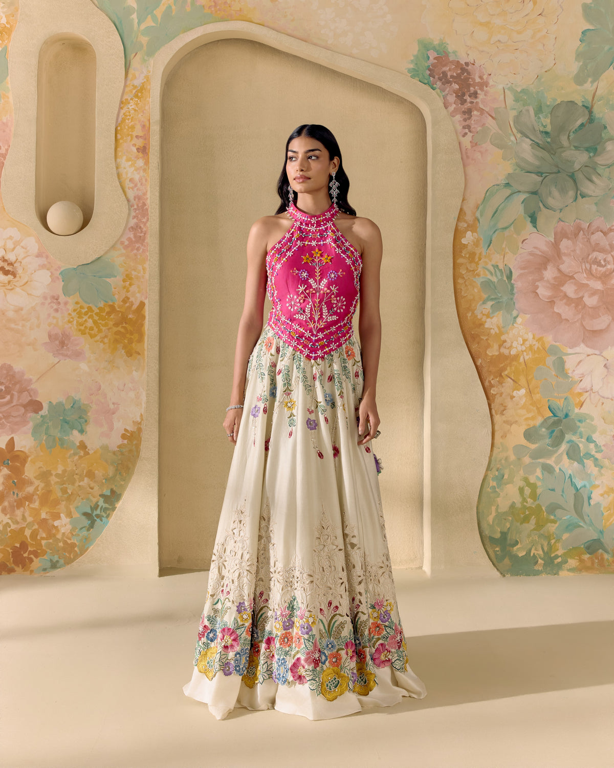 Ivory Fleur Lehenga