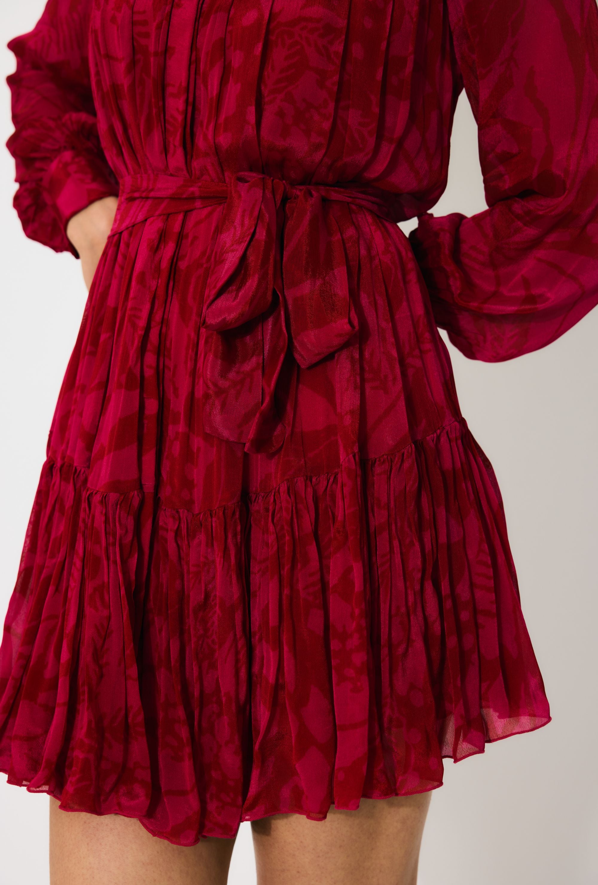 HOT PINK AND RED SHORT DRESS