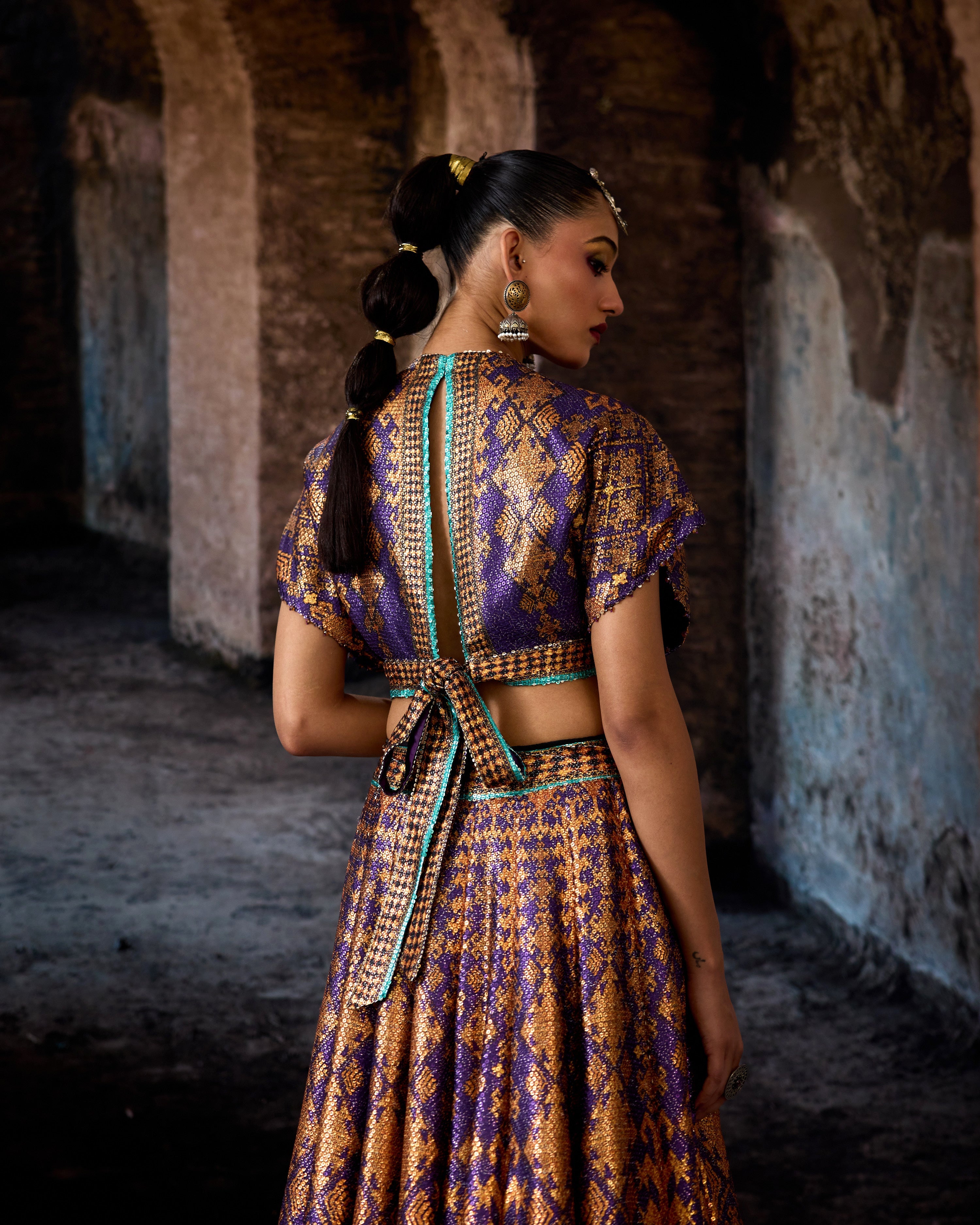 Bethari : Neerja/Leela - Purple/Copper