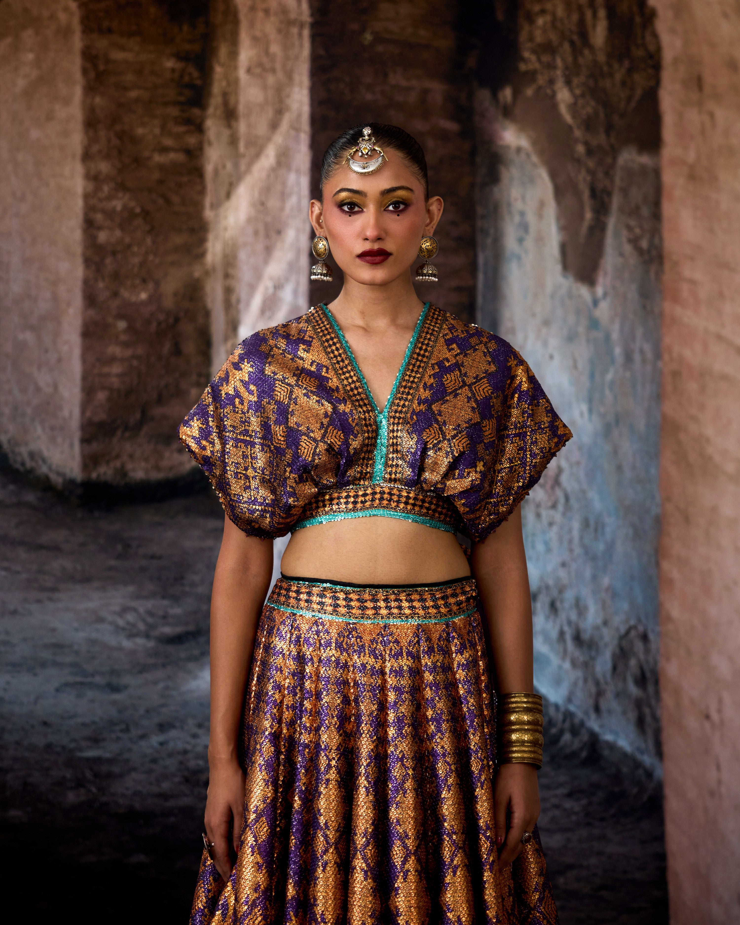 Bethari : Neerja/Leela - Purple/Copper