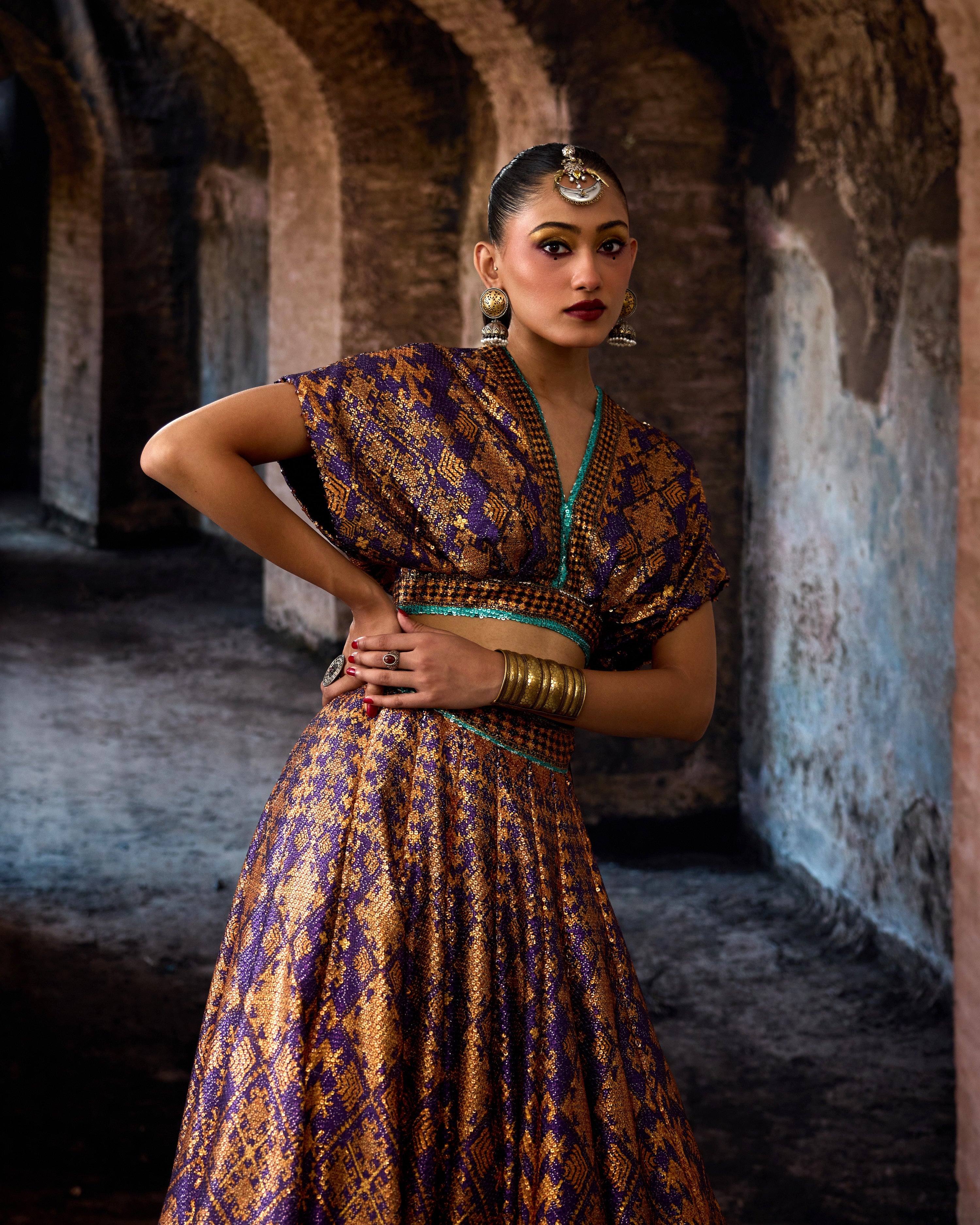 Bethari : Neerja/Leela - Purple/Copper