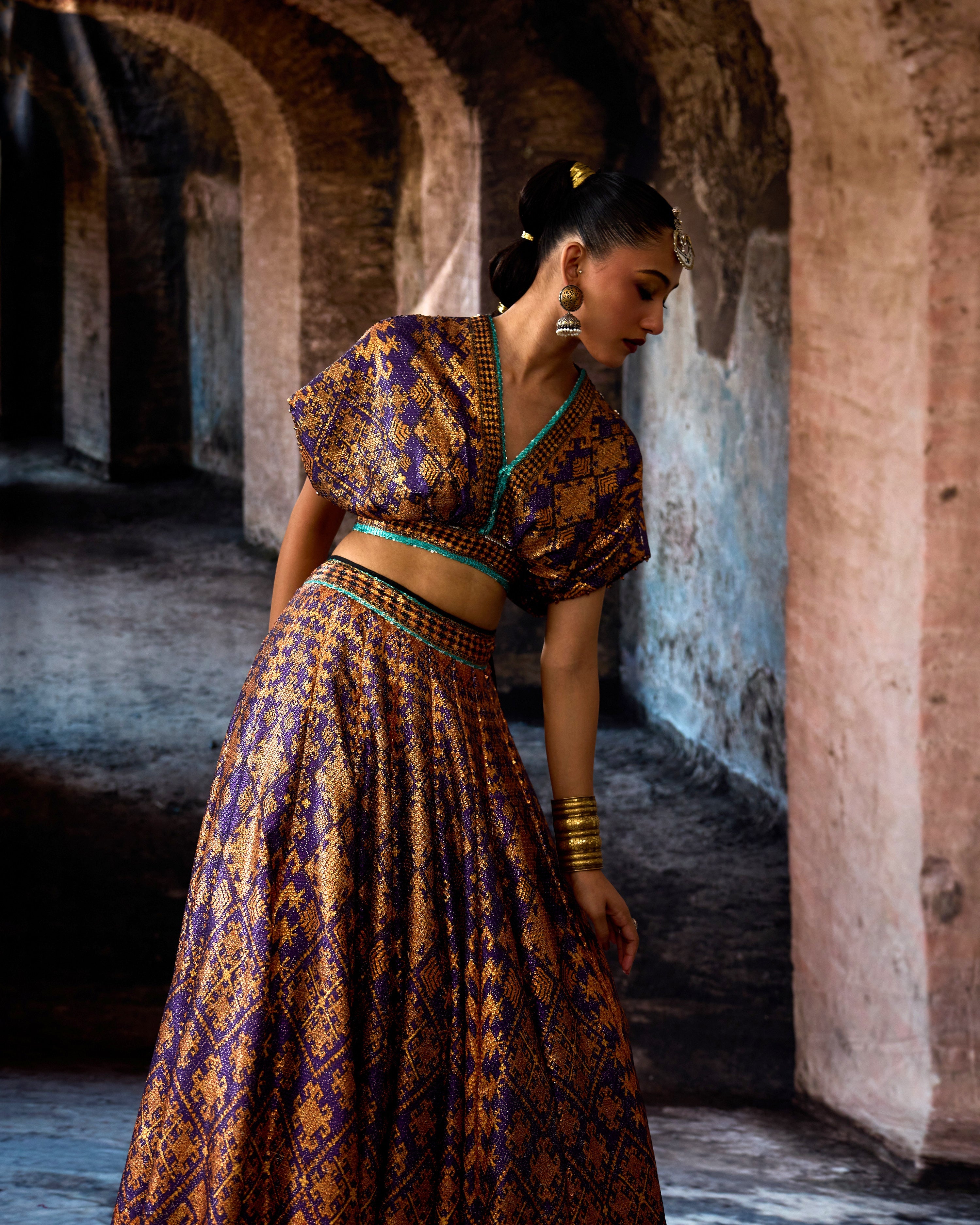 Bethari : Neerja/Leela - Purple/Copper