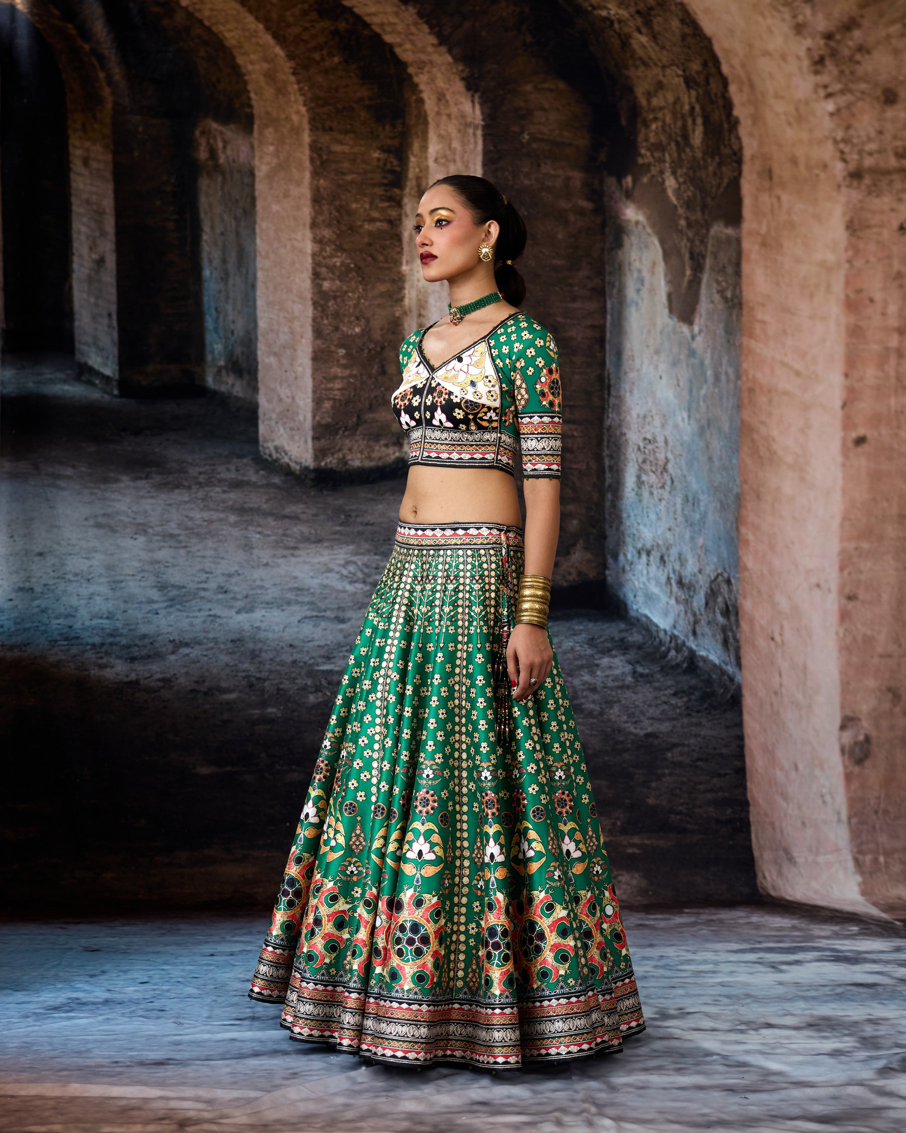 Bethari : Leela - Parrot Green