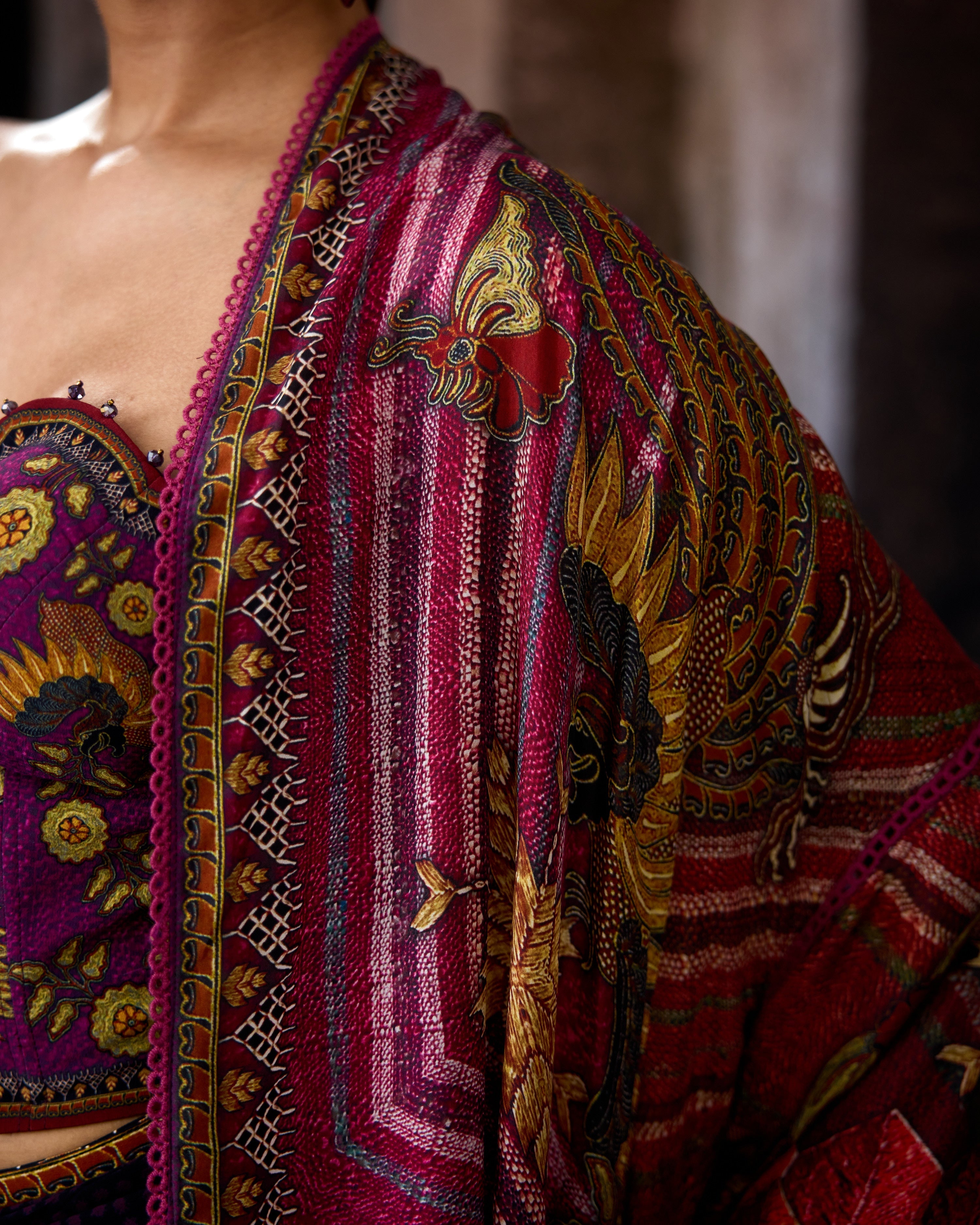 Bethari : Jannat/Corset/Draupati - Plum/Gold