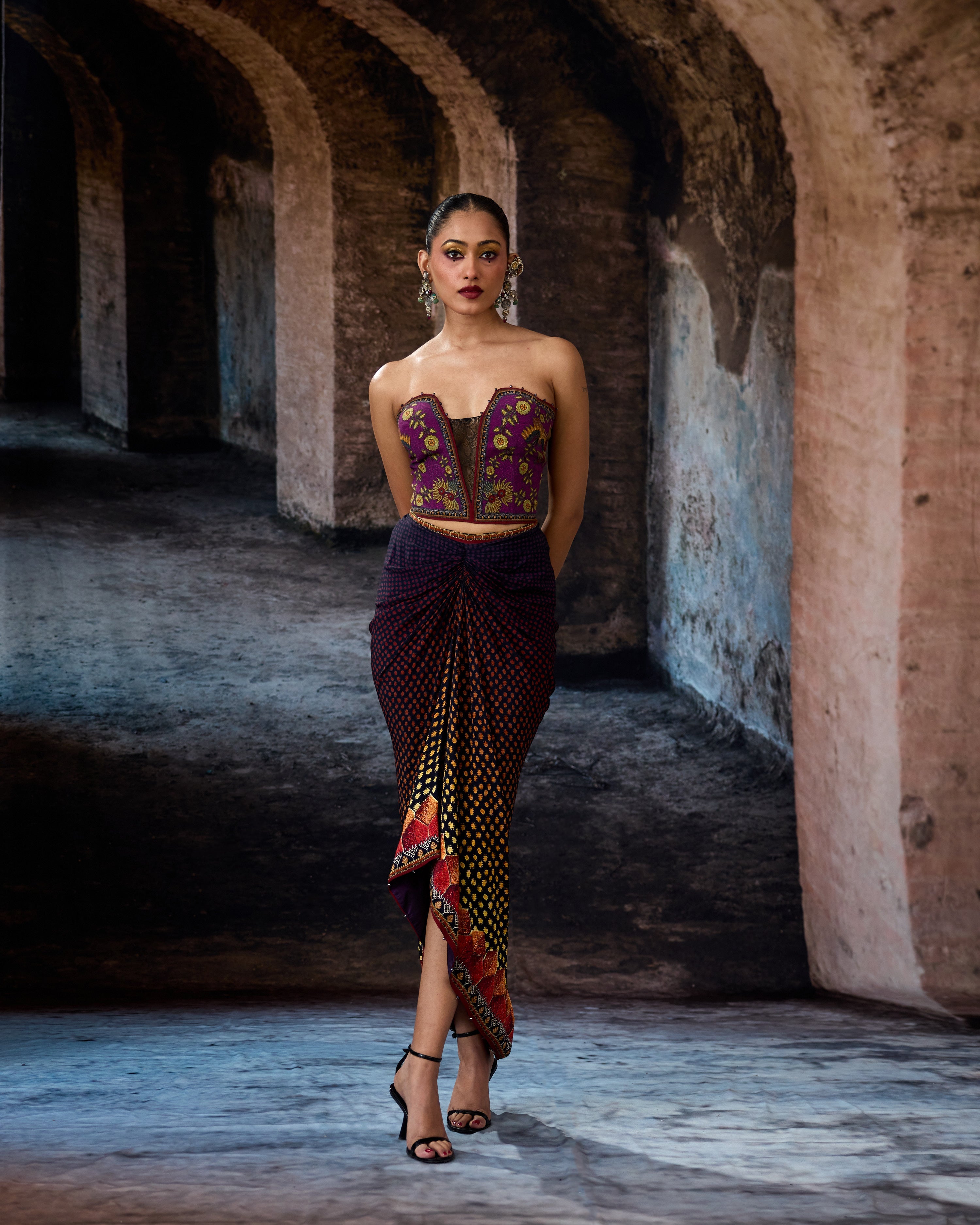 Bethari : Jannat/Corset/Draupati - Plum/Gold