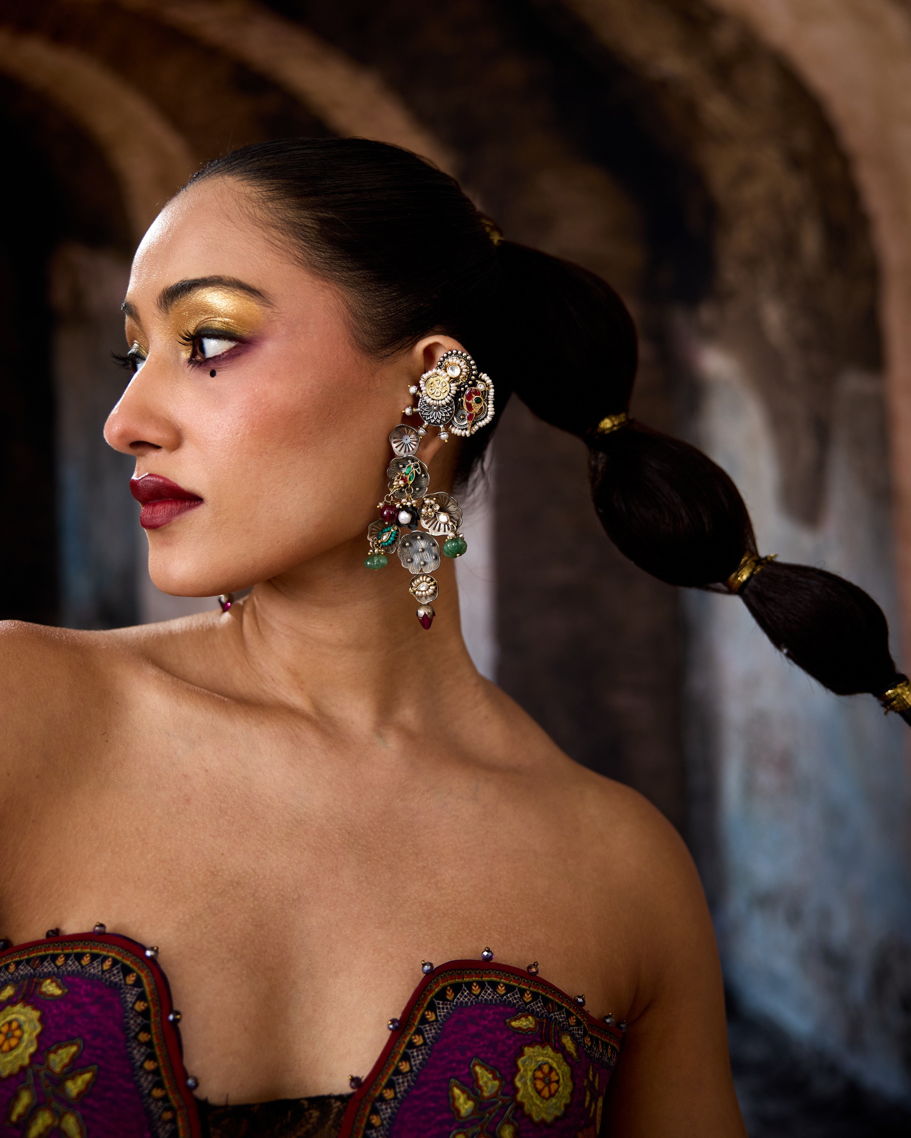 Bethari : Jannat/Corset/Draupati - Plum/Gold