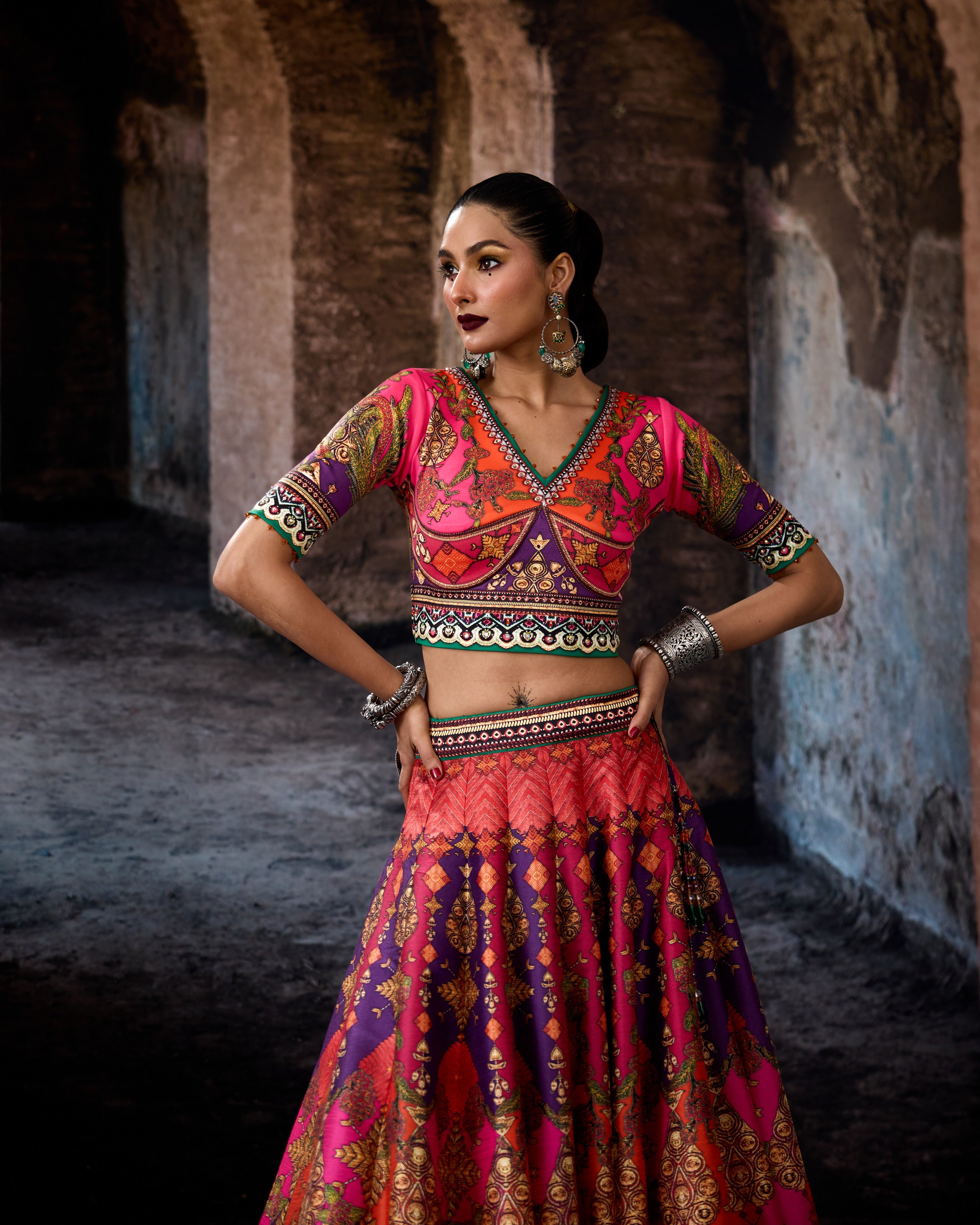 Bethari : Leela - Fuchsia/Orange/Purple