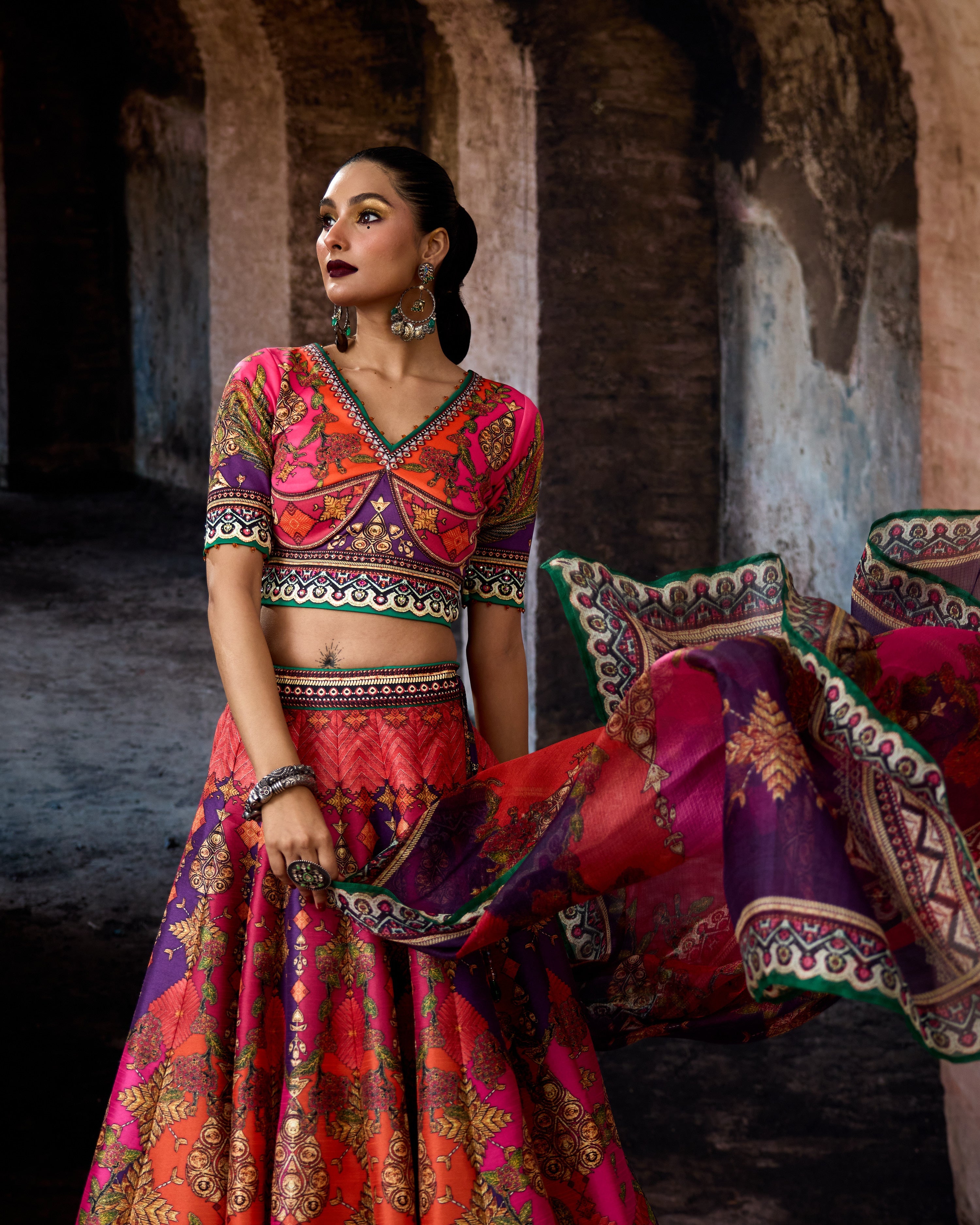 Bethari : Leela - Fuchsia/Orange/Purple