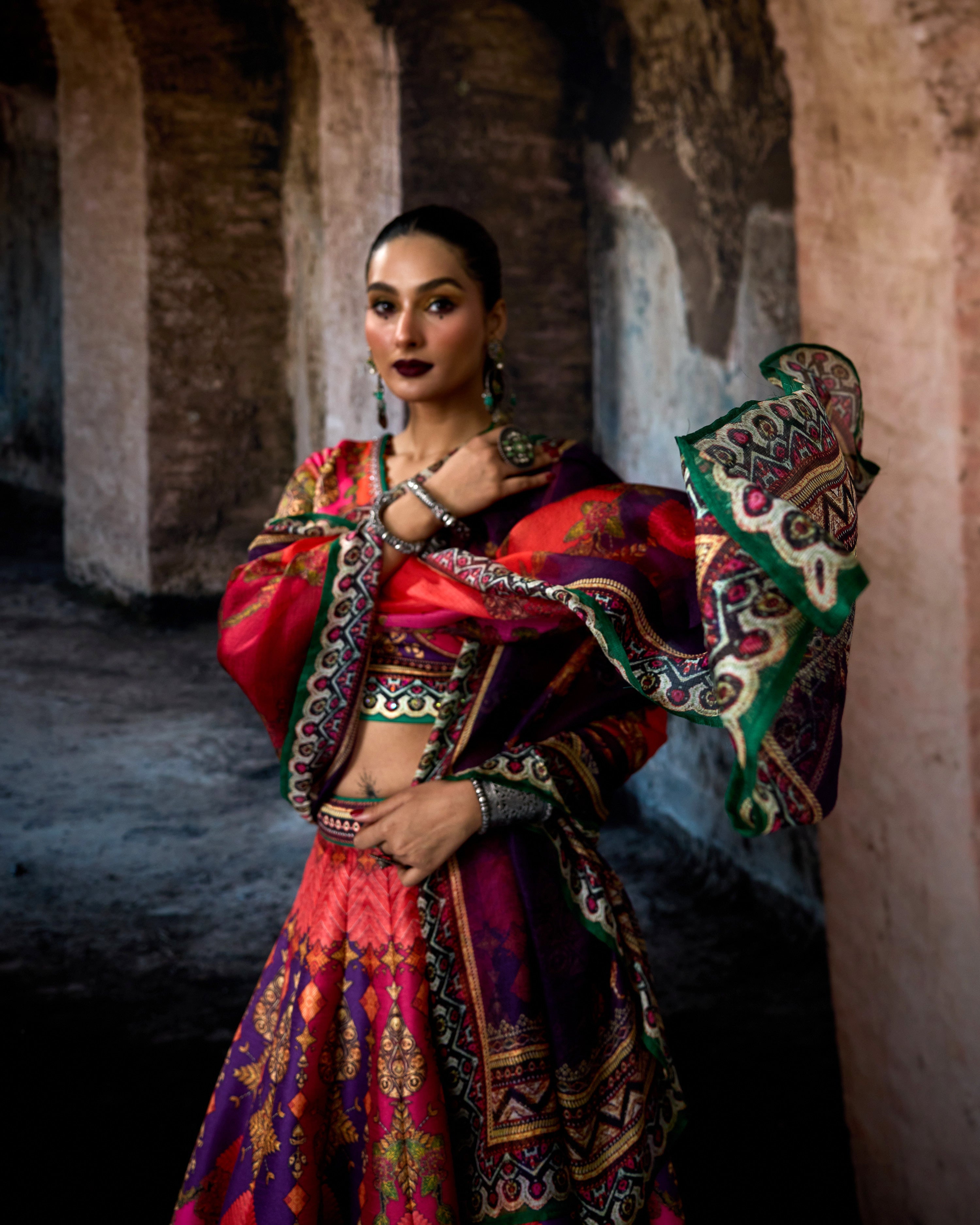 Bethari : Leela - Fuchsia/Orange/Purple