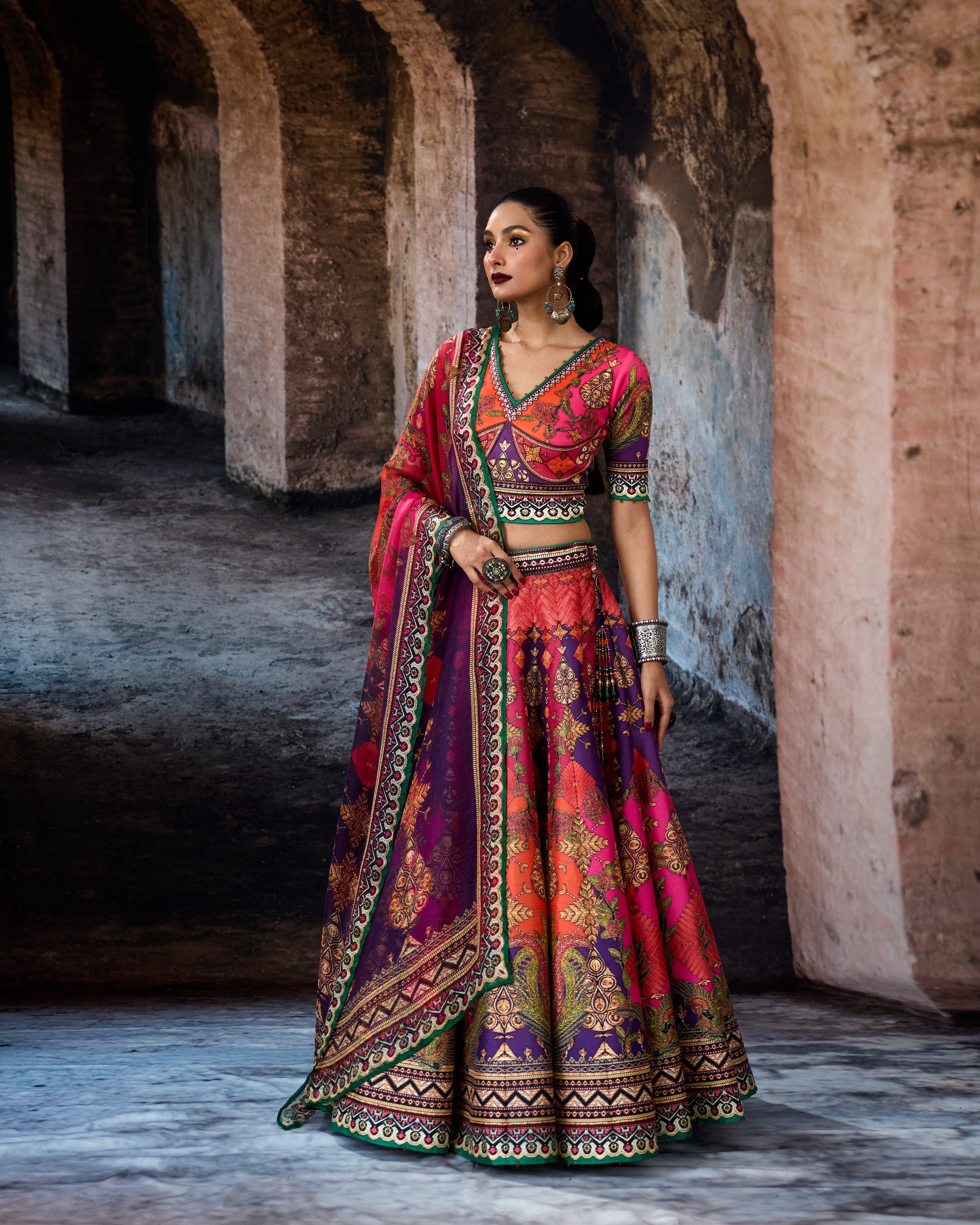 Bethari : Leela - Fuchsia/Orange/Purple