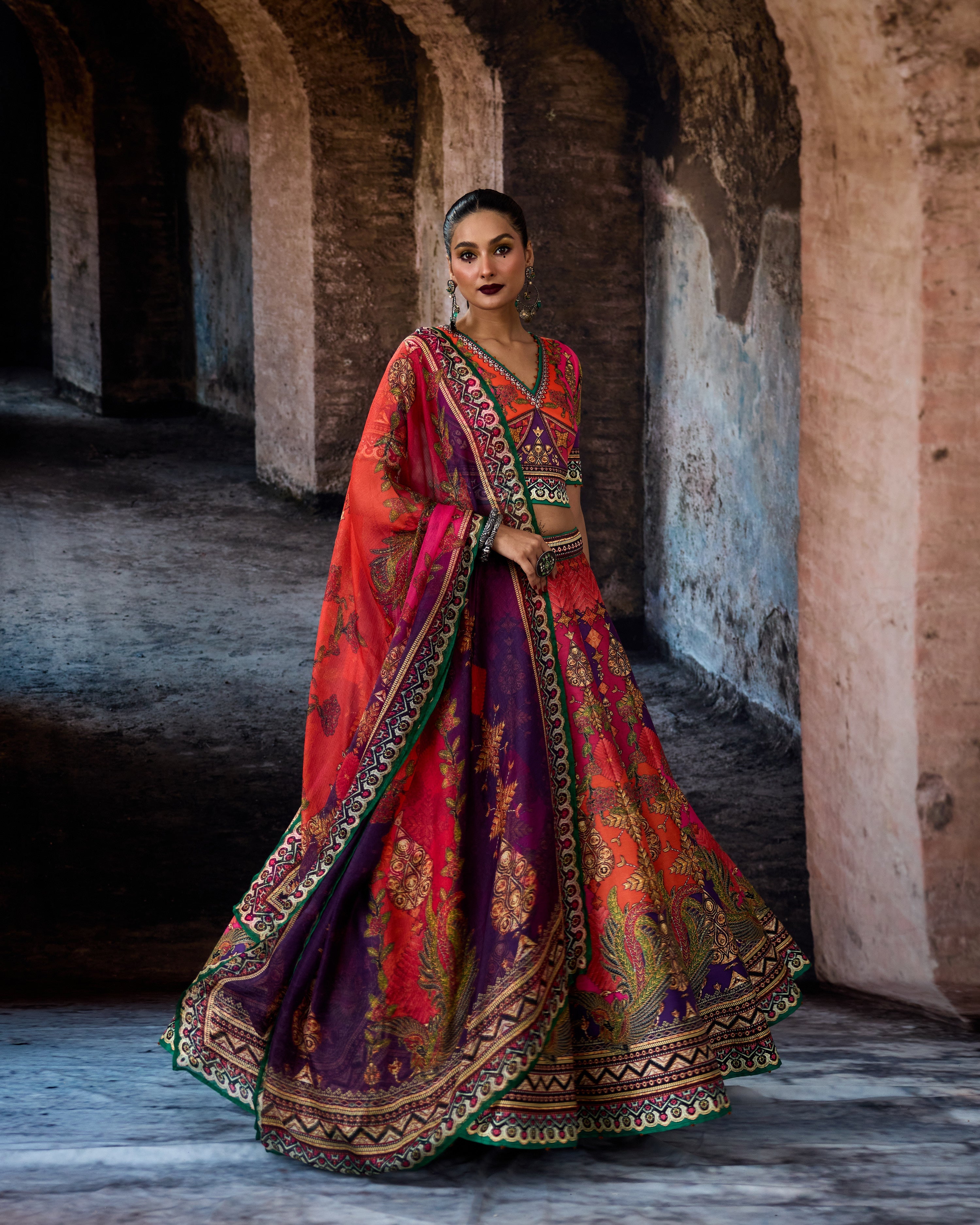 Bethari : Leela - Fuchsia/Orange/Purple