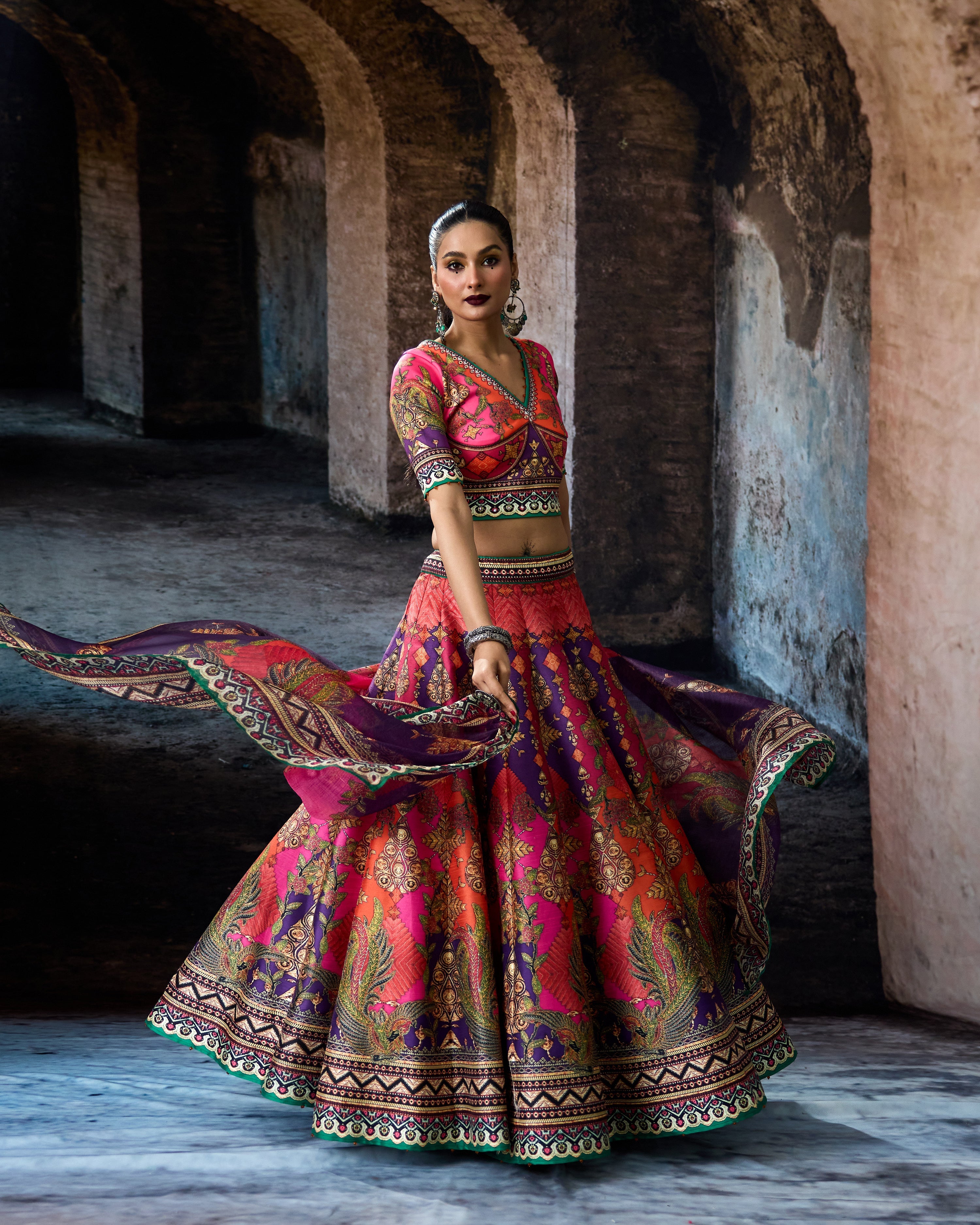 Bethari : Leela - Fuchsia/Orange/Purple