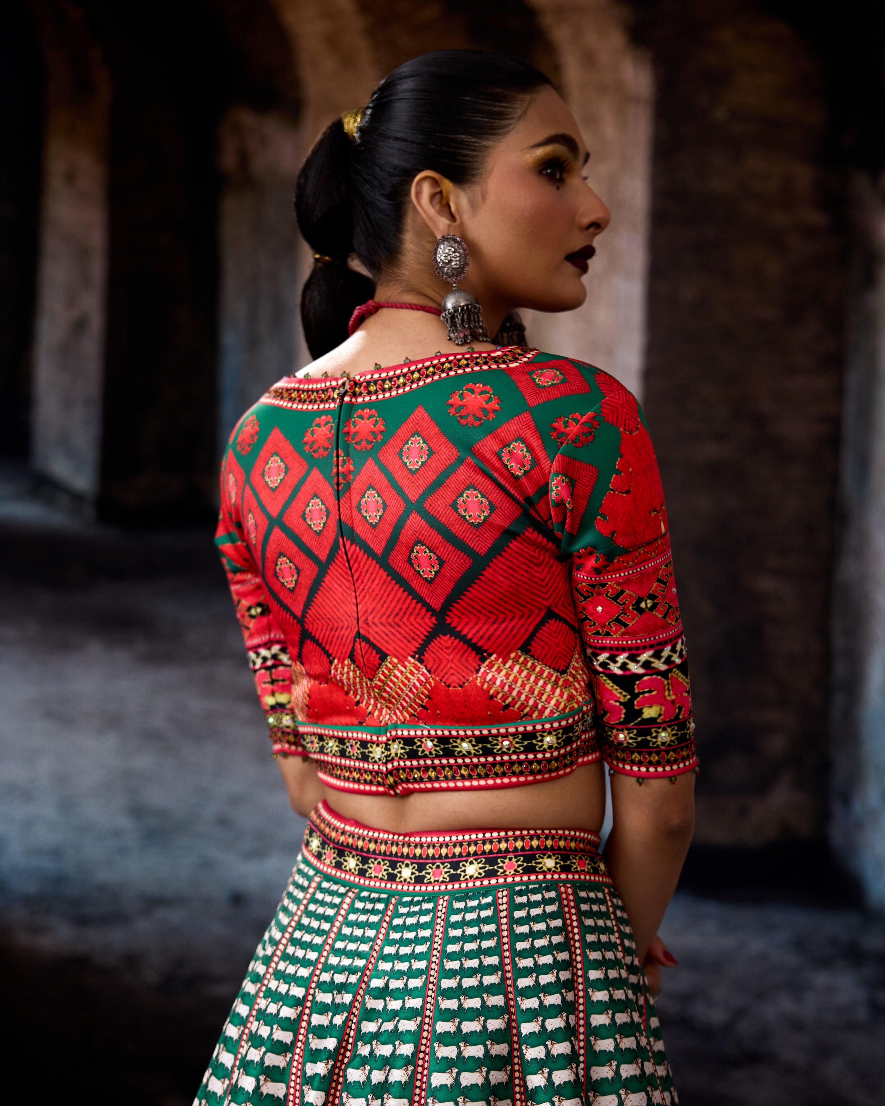 Bethari : Leela - Emerald/Red