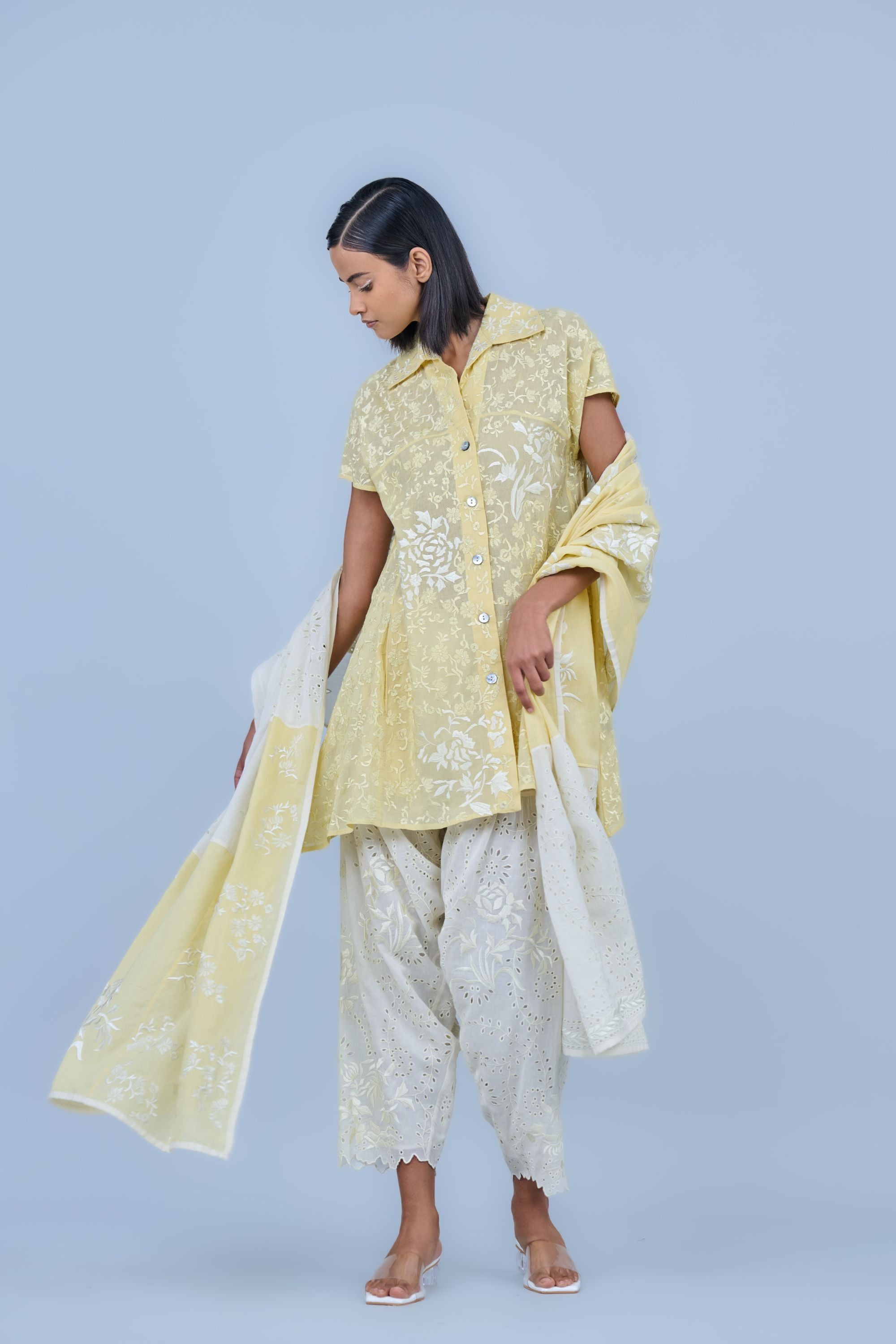 Ecru Ec Handloom Cotton Salwar