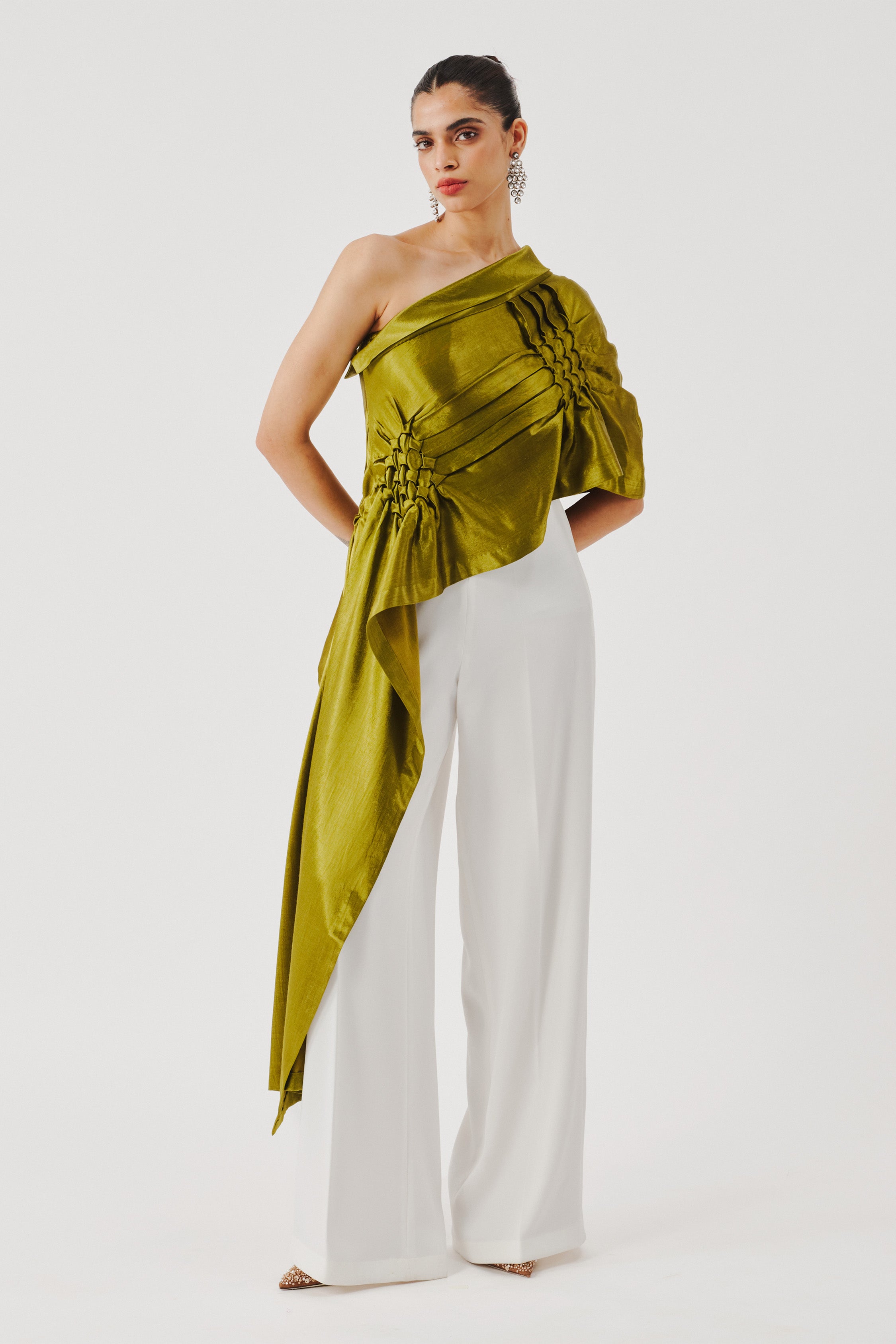 Pisa Top in Olive Green