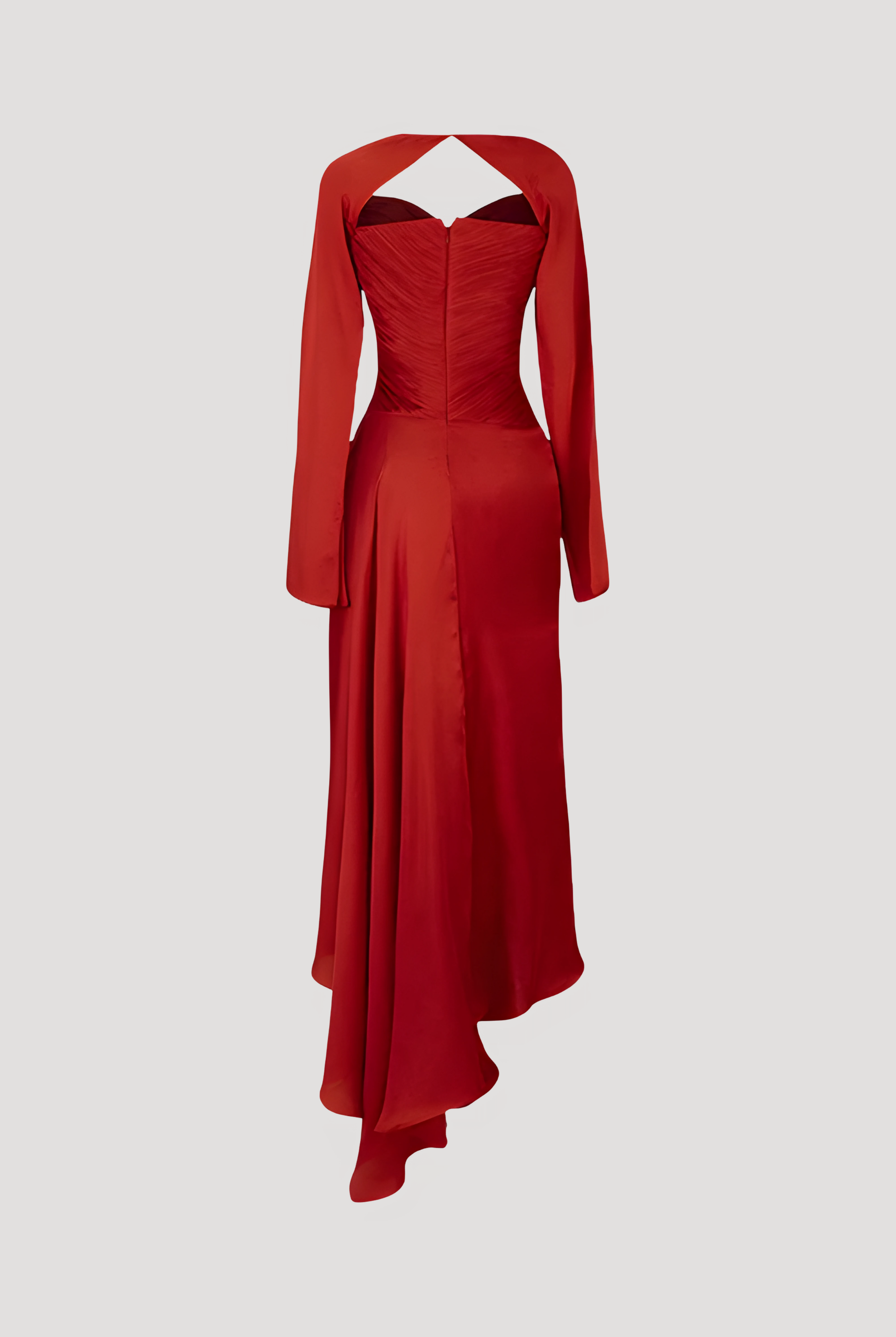 Grace Ruched Dress in Red