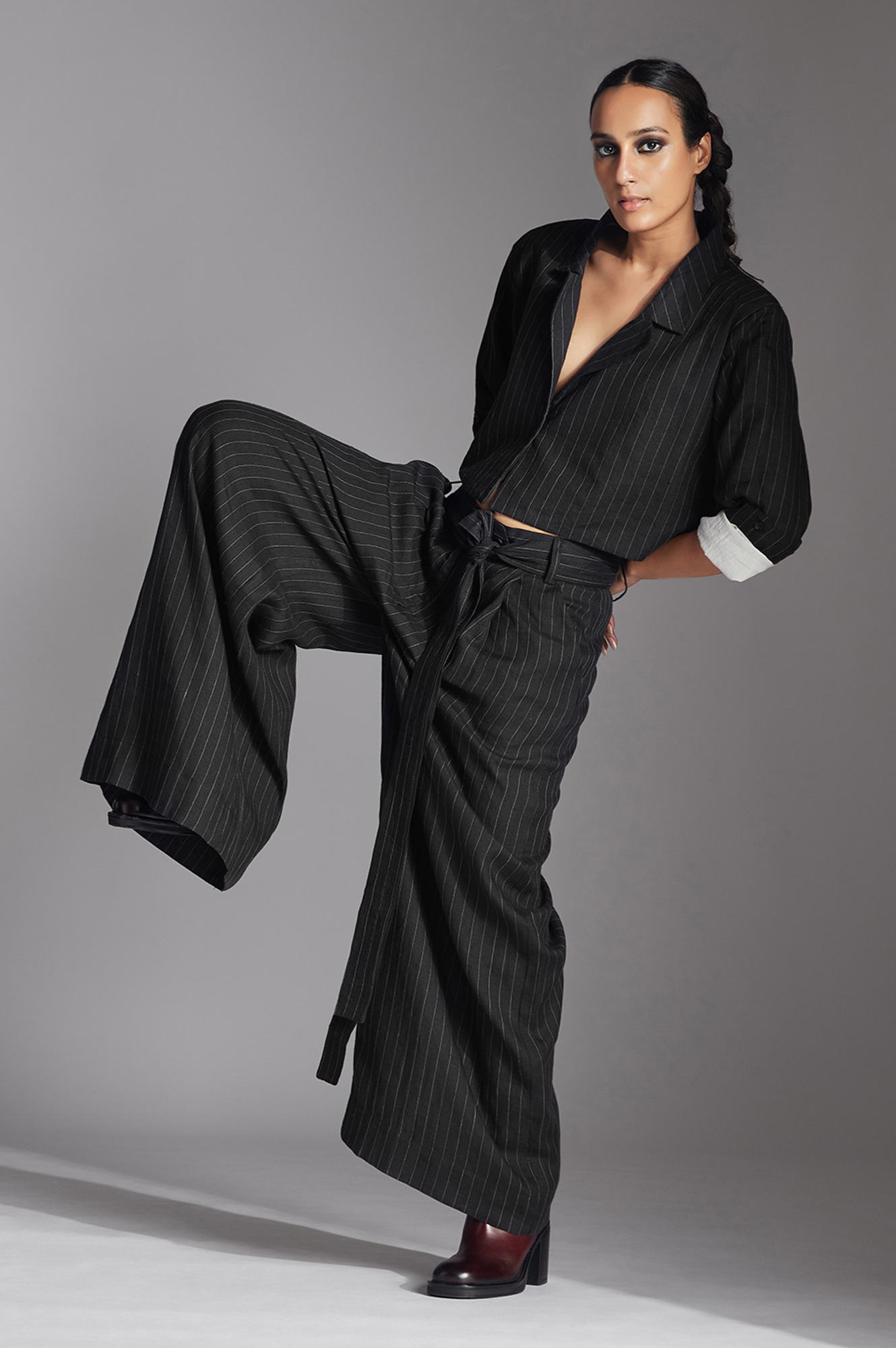 Dustin Trousers in Striped Linen